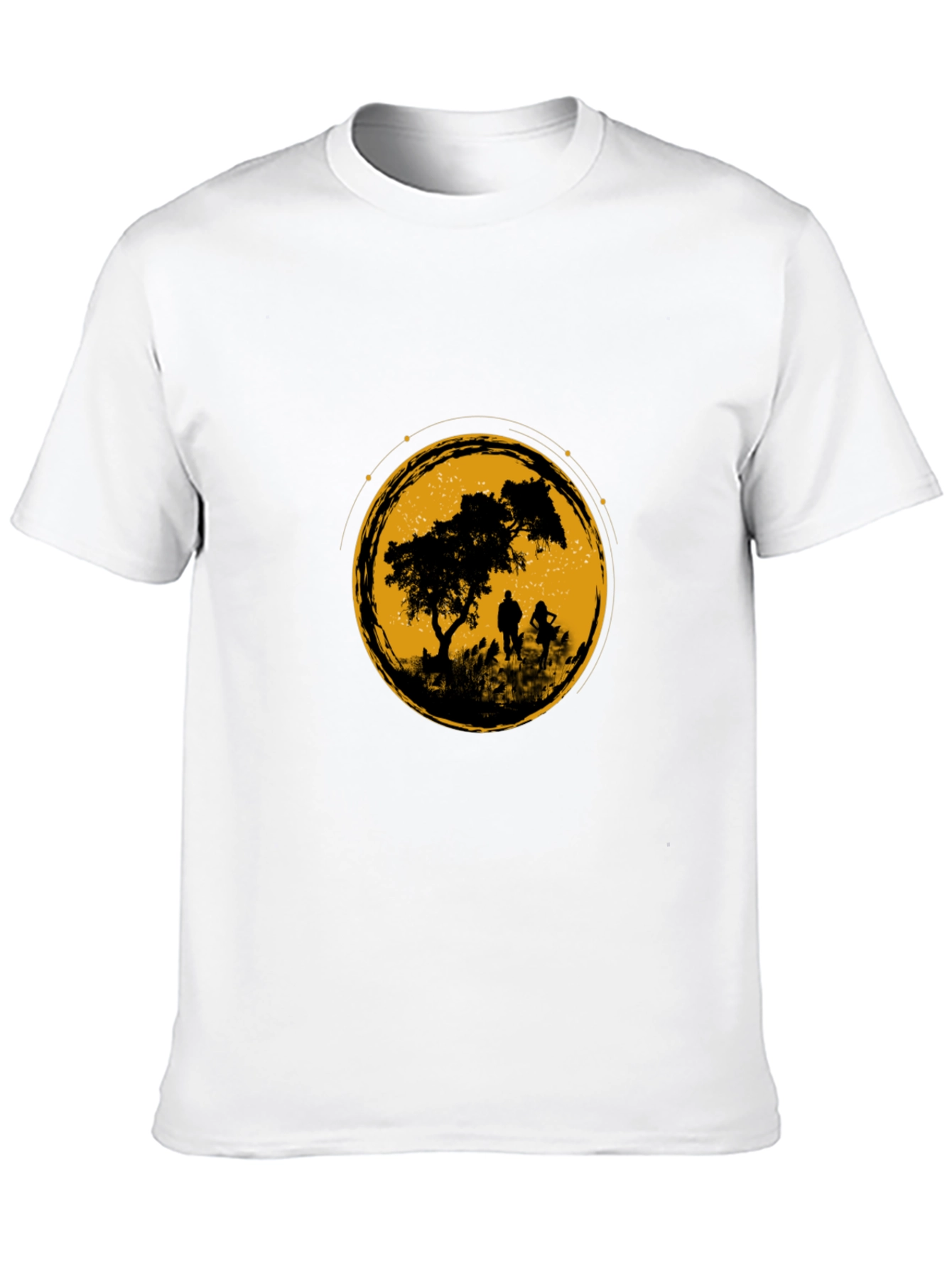 Silhouette Graphic Tee - Black Cotton Blend
