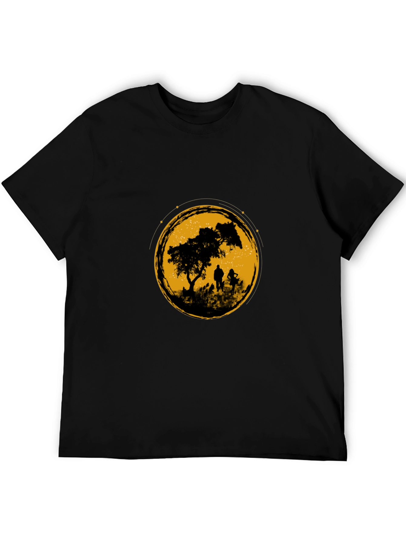 Silhouette Graphic Tee - Black Cotton Blend