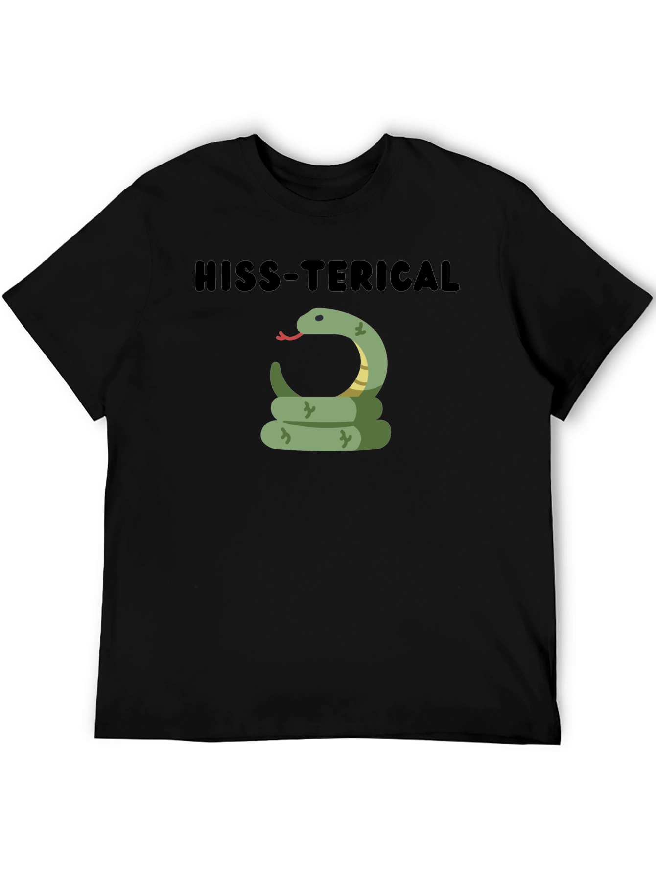 Hiss-terical Snake Graphic Black T-Shirt