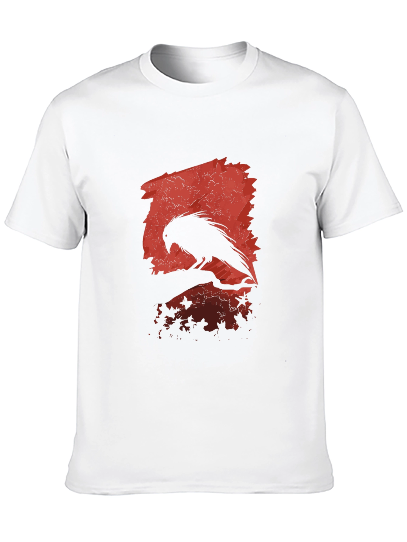 Raven Silhouette Graphic Black T-Shirt