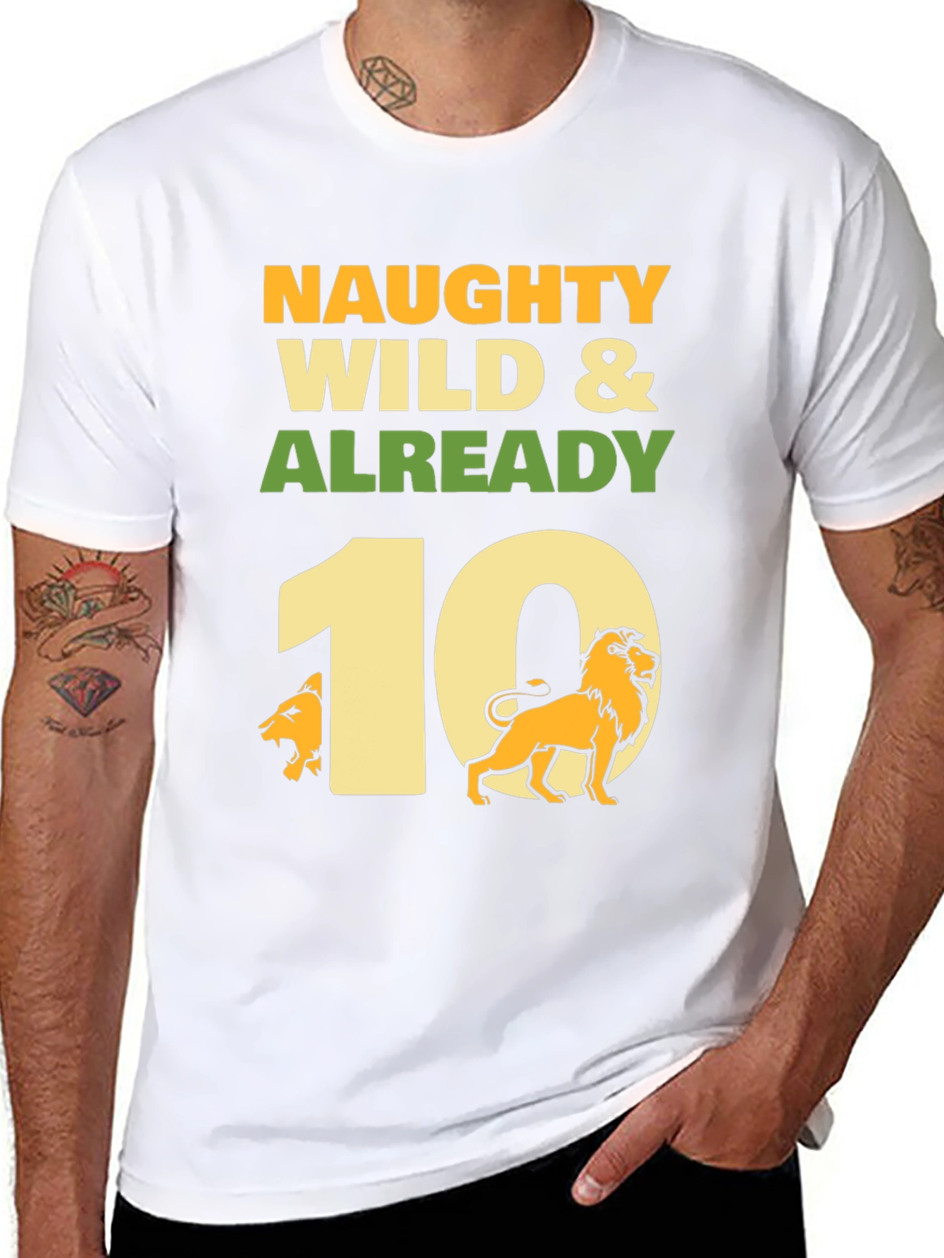 Naughty Wild & Already 10 Lion Graphic Tee