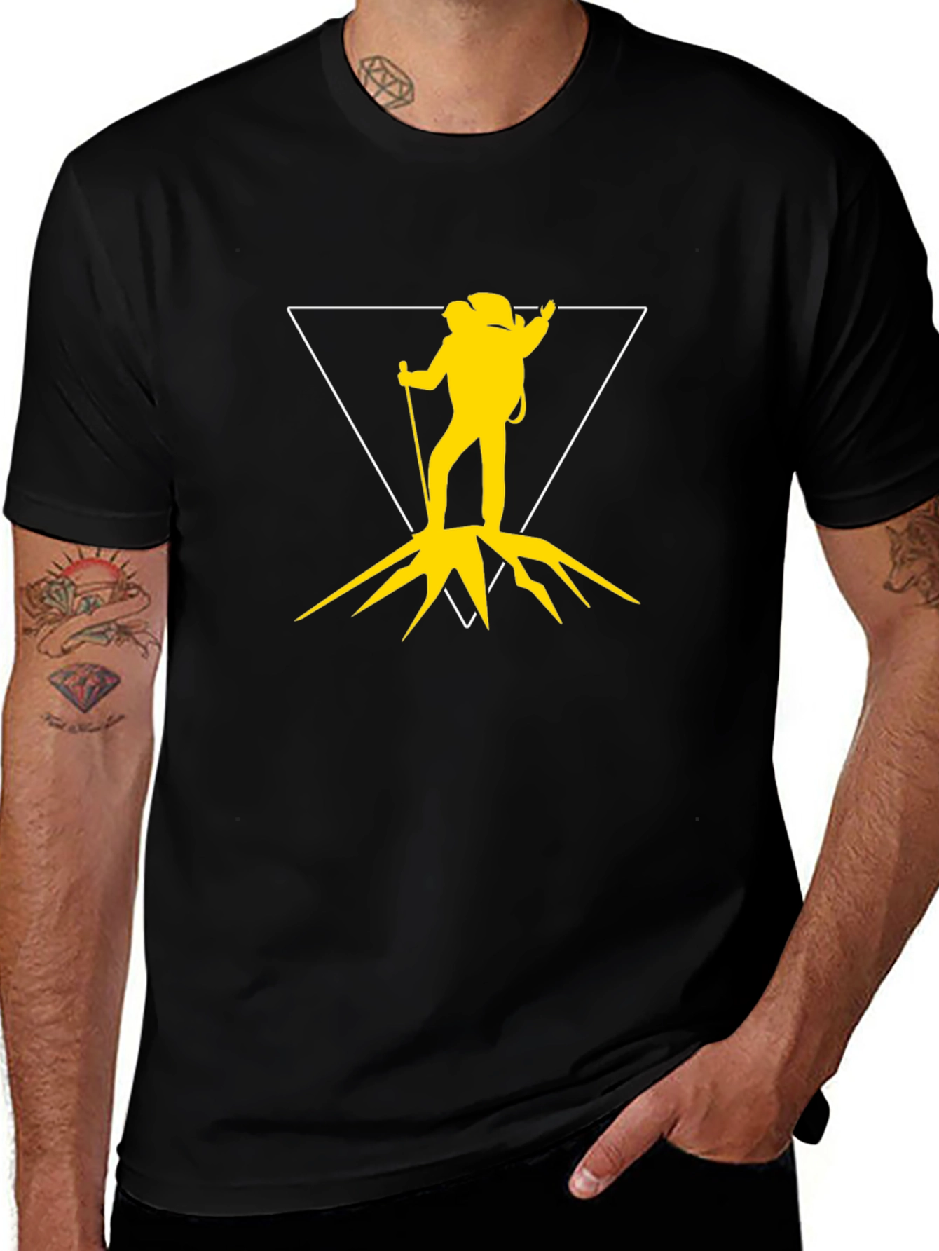 Hiker Graphic T-Shirt - Black