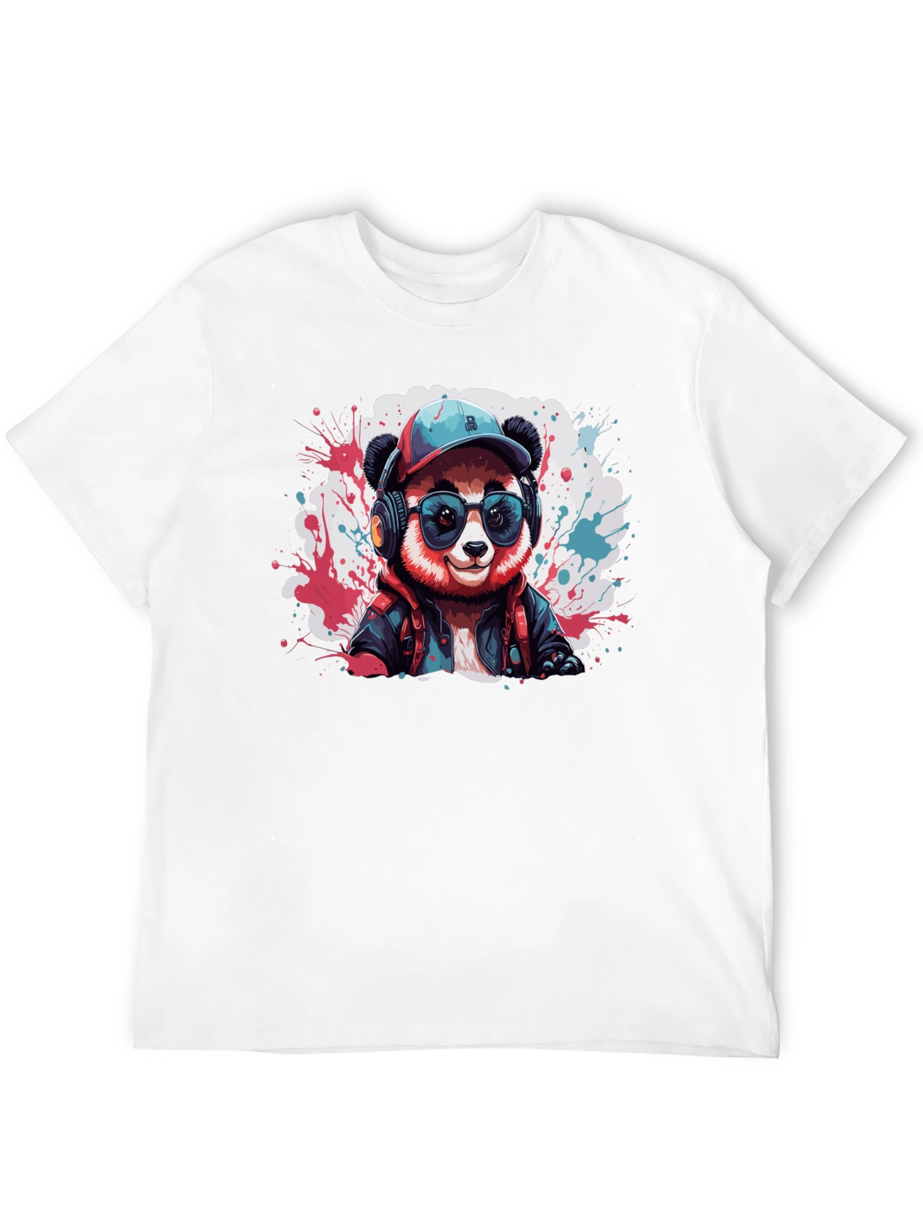 Cool Panda DJ Graphic Tee - Black