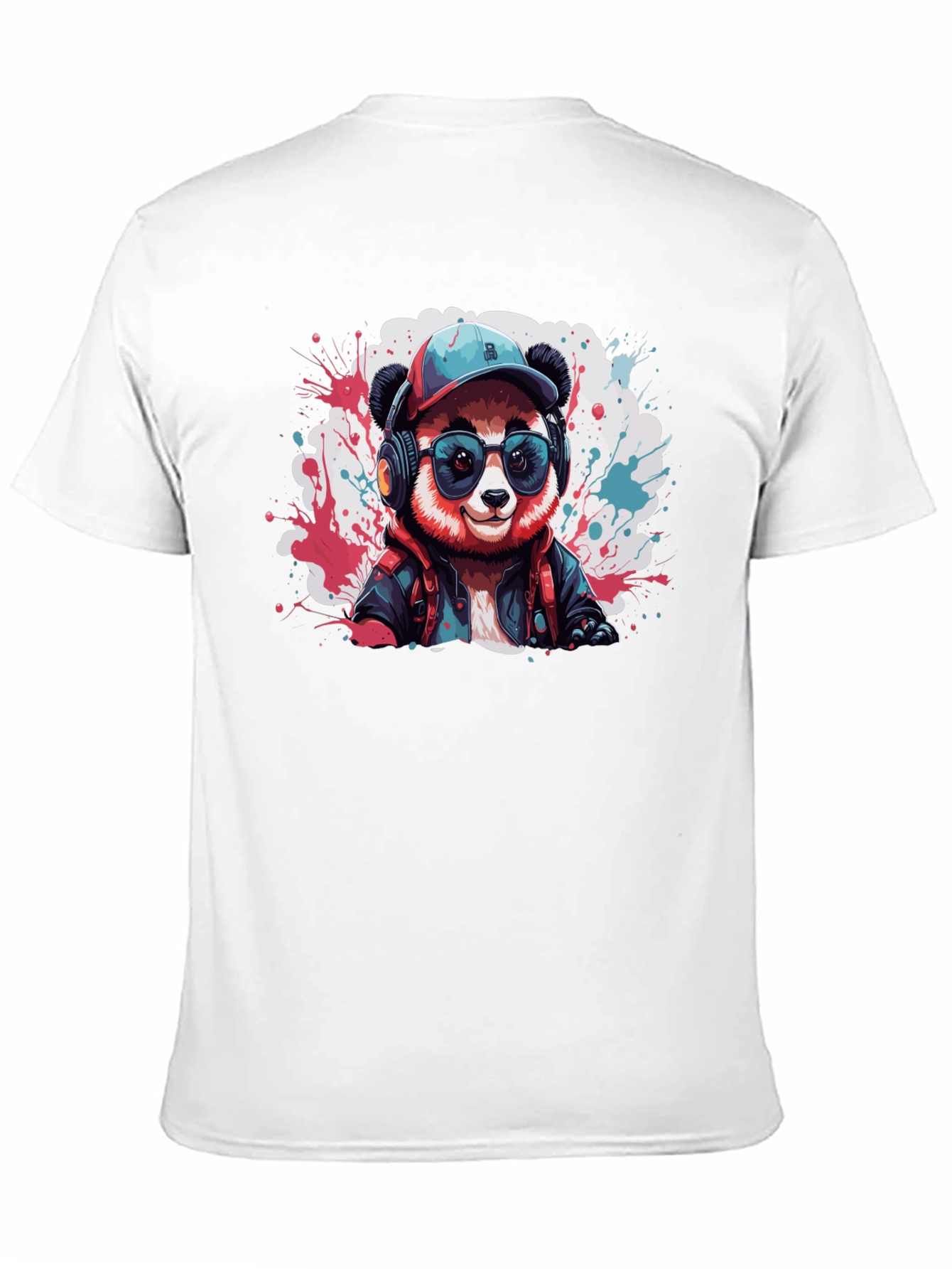 Cool Panda DJ Graphic Tee - Black