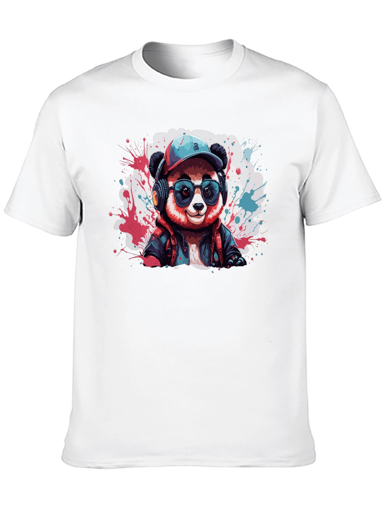 Cool Panda DJ Graphic Tee - Black