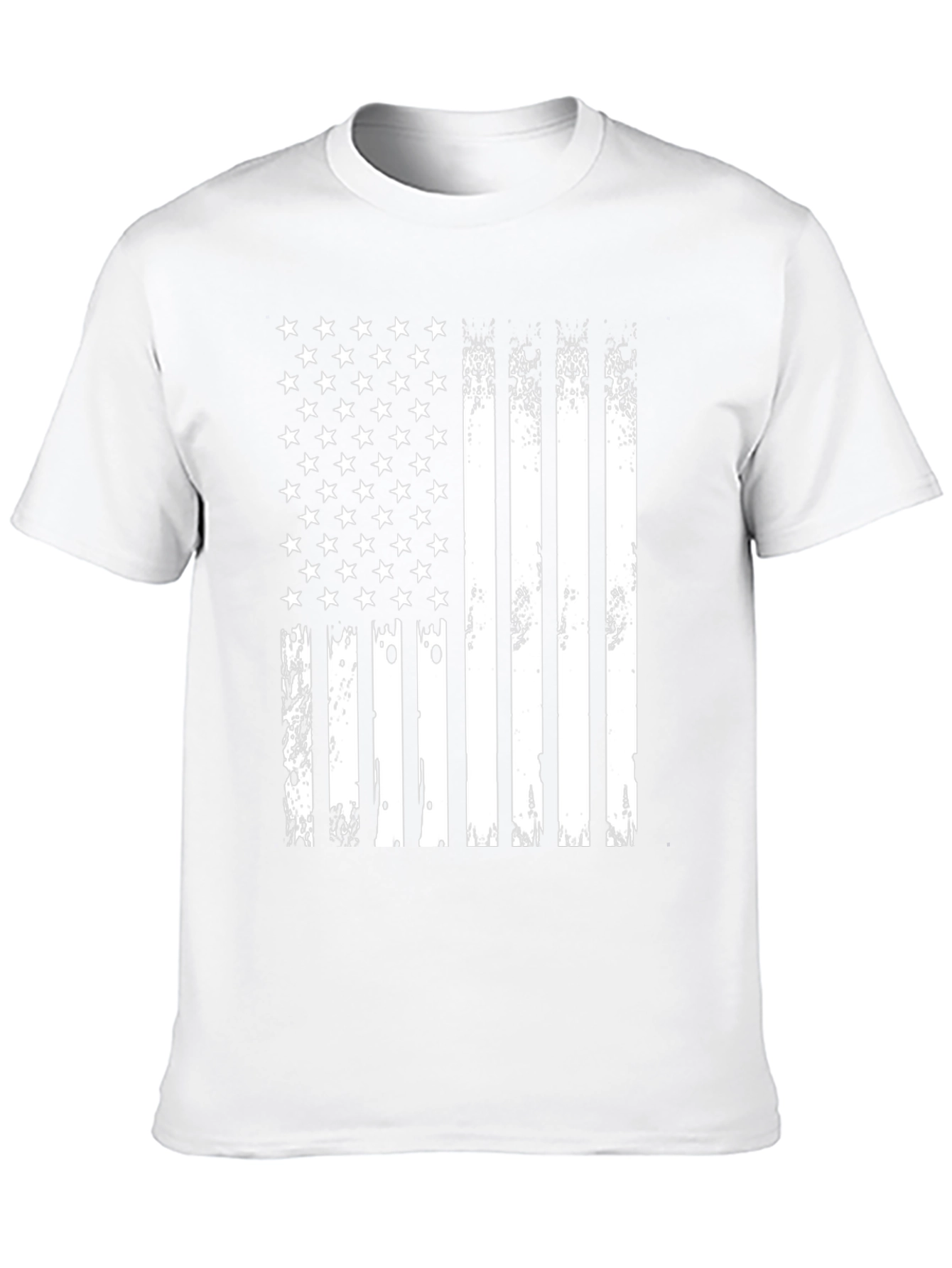 American Flag Distressed Graphic Tee - Patriotic Style
