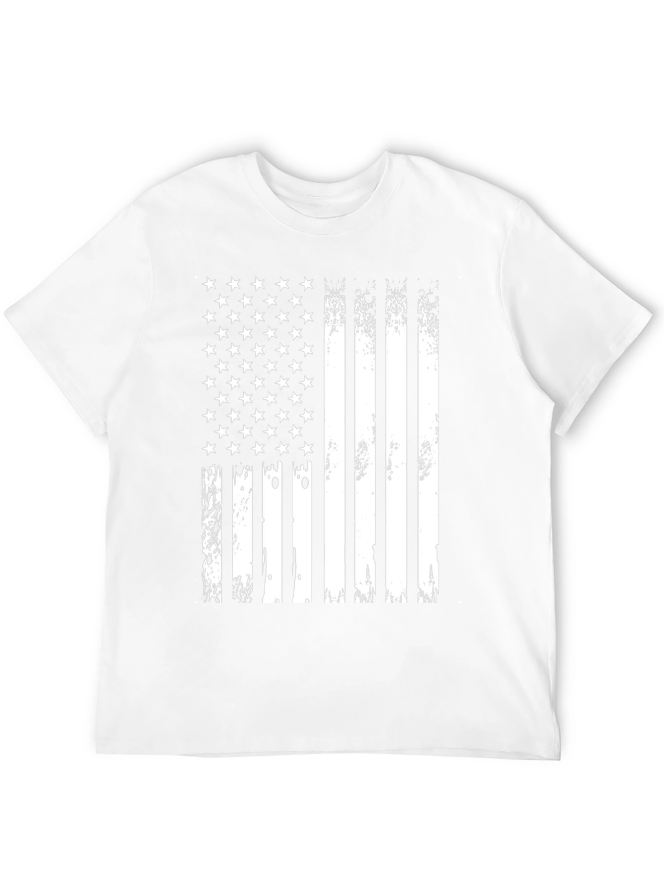 American Flag Distressed Graphic Tee - Patriotic Style