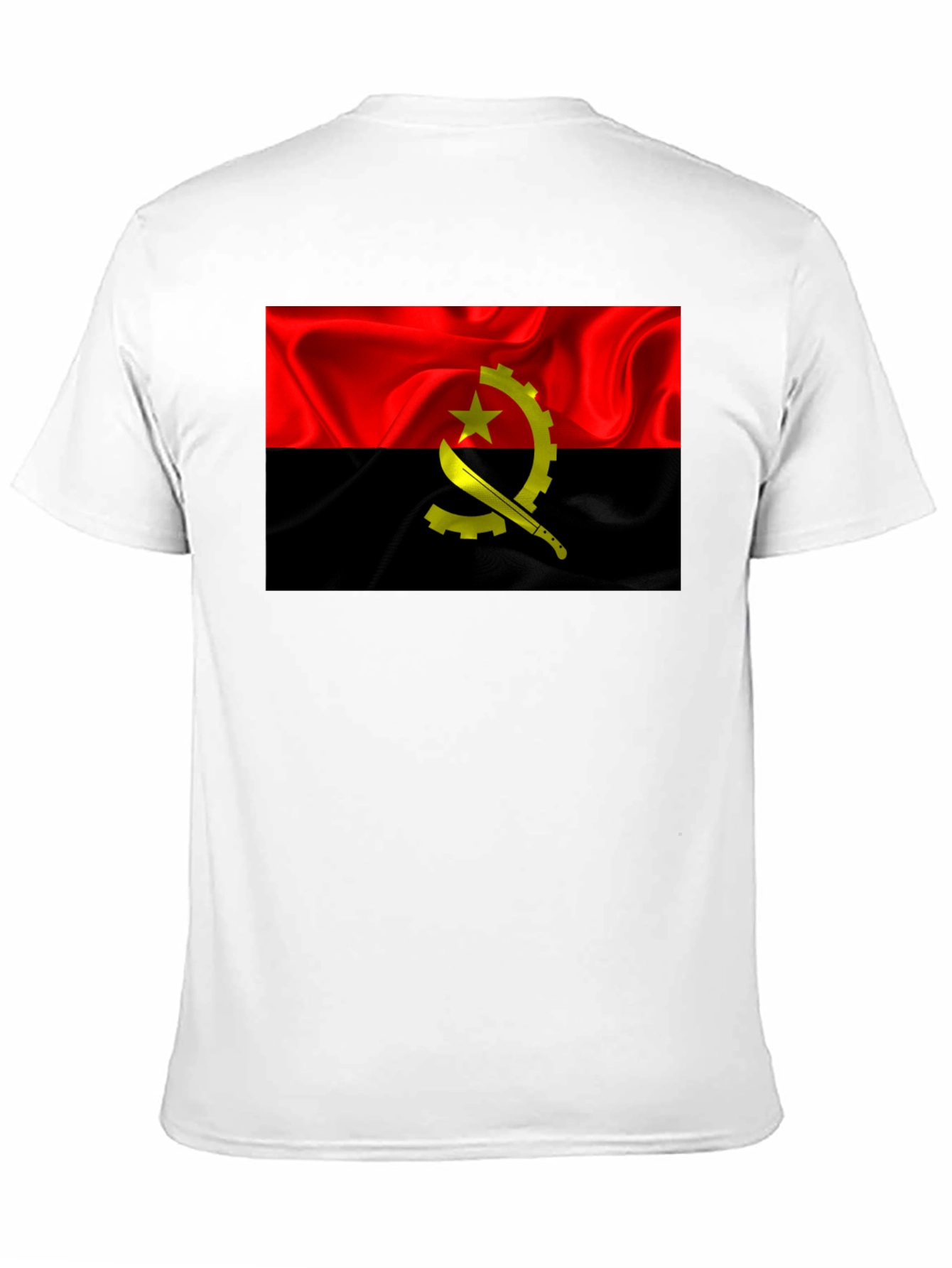 Angola Flag T-Shirt - Red & Black Graphic Tee