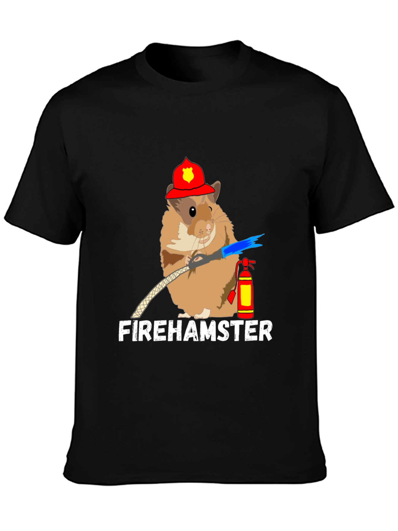 Fire Hamster T-Shirt - Cute Firefighter Design