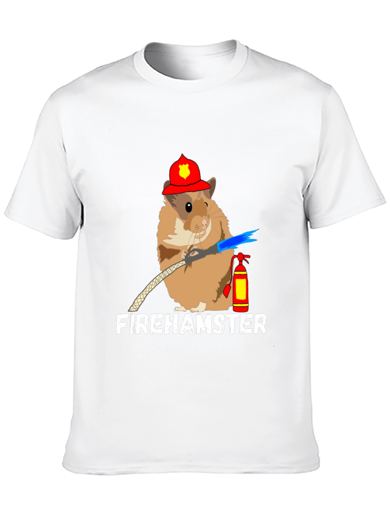 Fire Hamster T-Shirt - Cute Firefighter Design