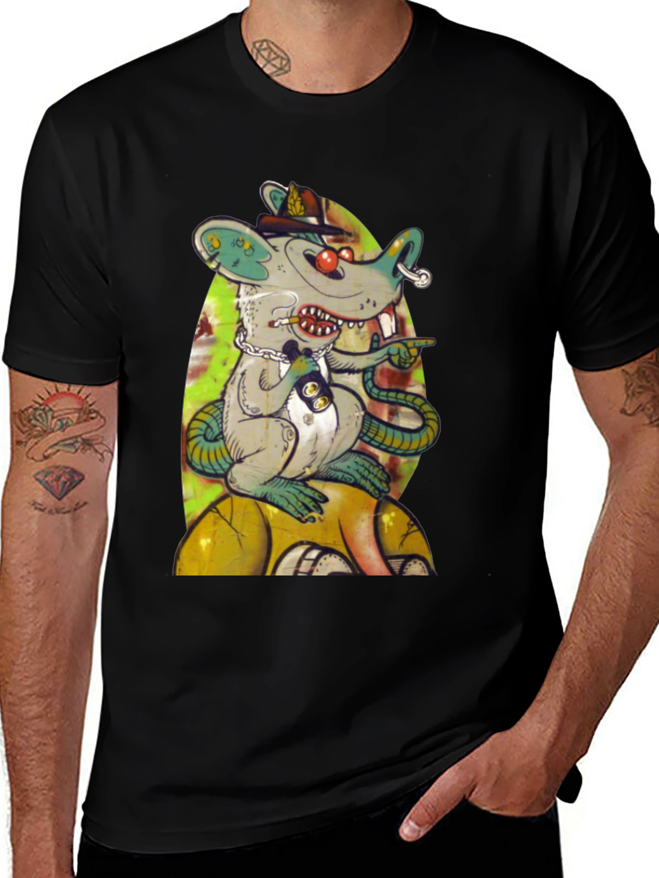 Rat Graffiti Art T-Shirt - Unique Design