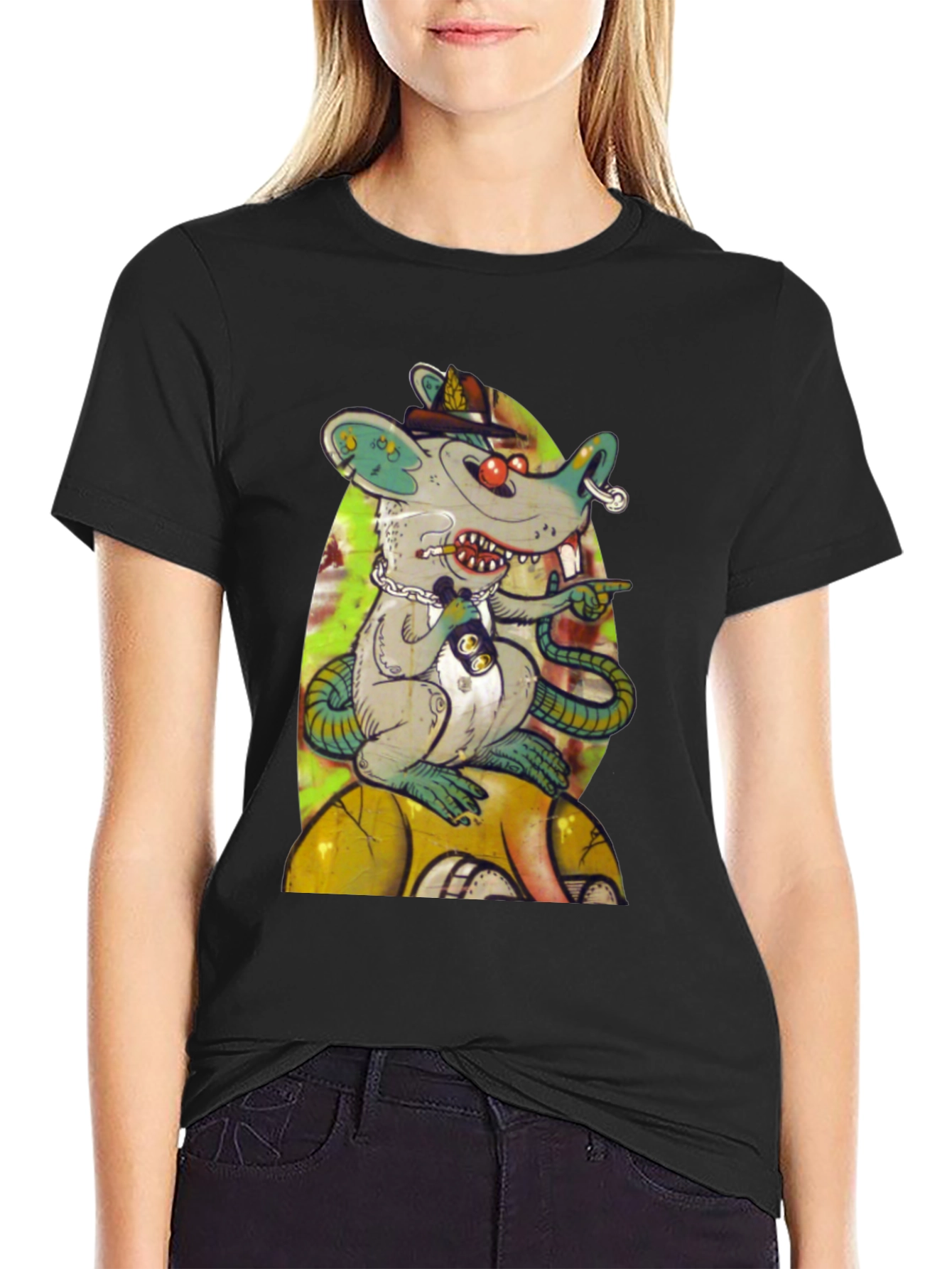 Rat Graffiti Art T-Shirt - Unique Design