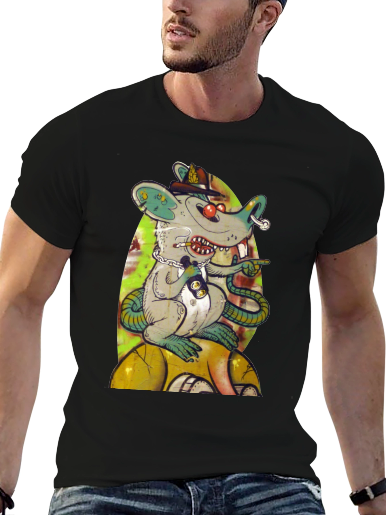 Rat Graffiti Art T-Shirt - Unique Design