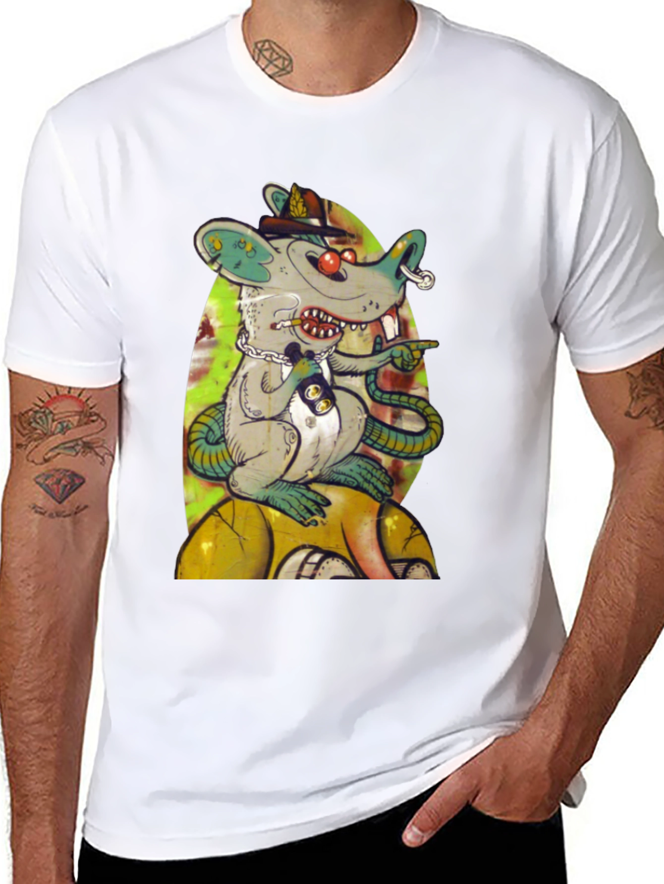 Rat Graffiti Art T-Shirt - Unique Design