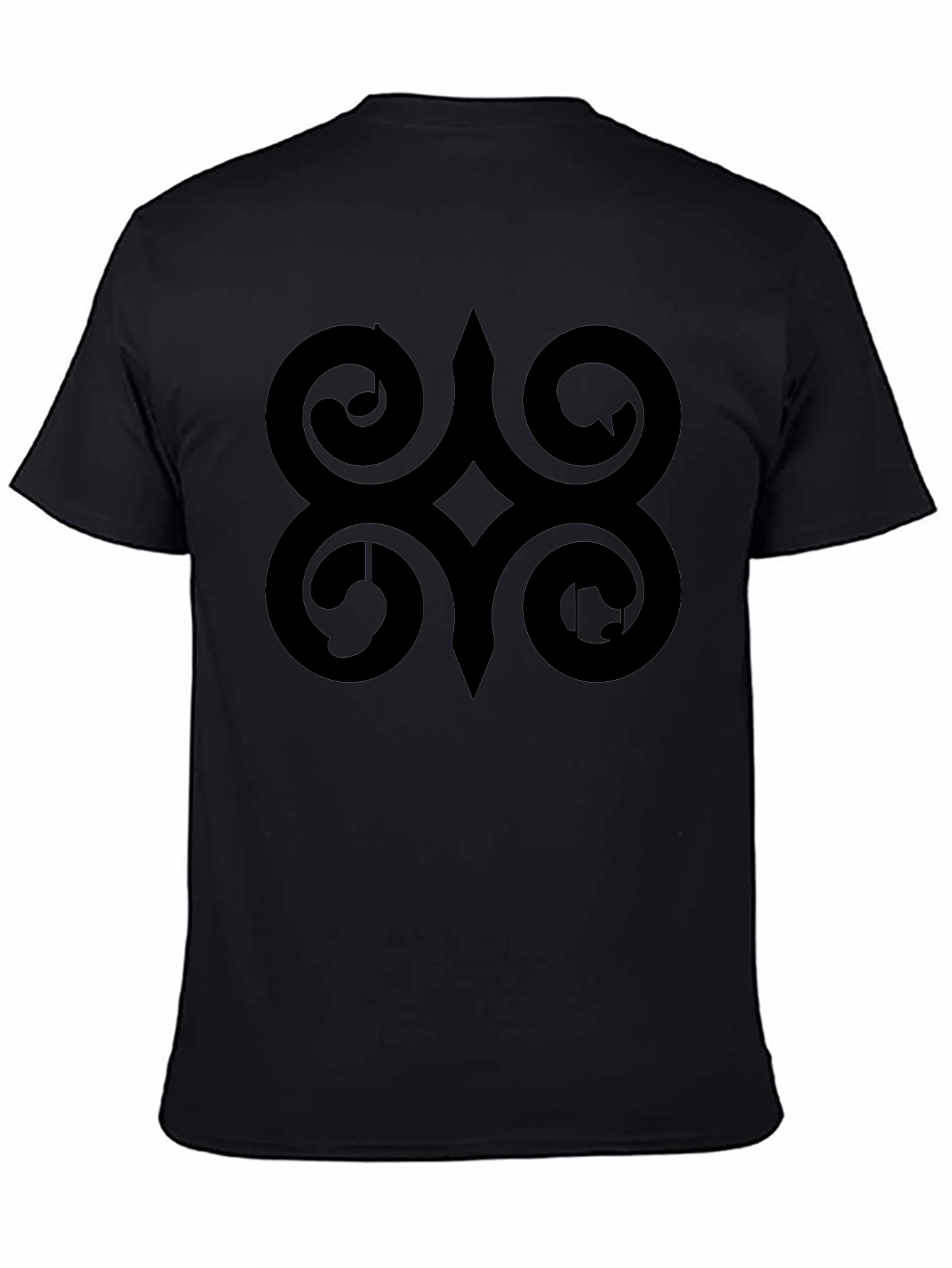 Adinkra Symbol Black T-Shirt African Ghanaian Wisdom Tee
