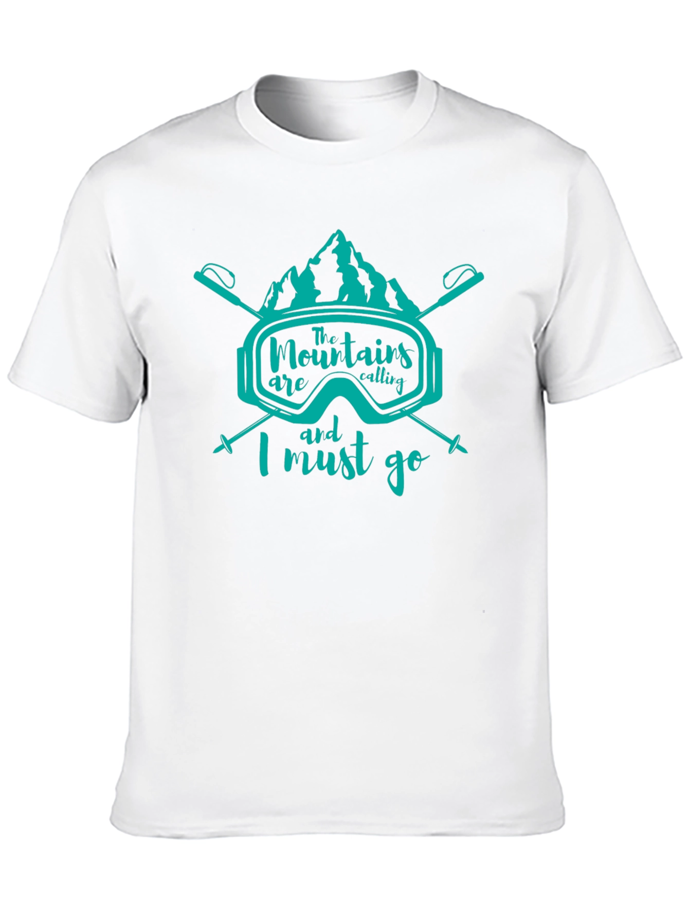 Mountains are Calling Black Tee - Adventure Ready