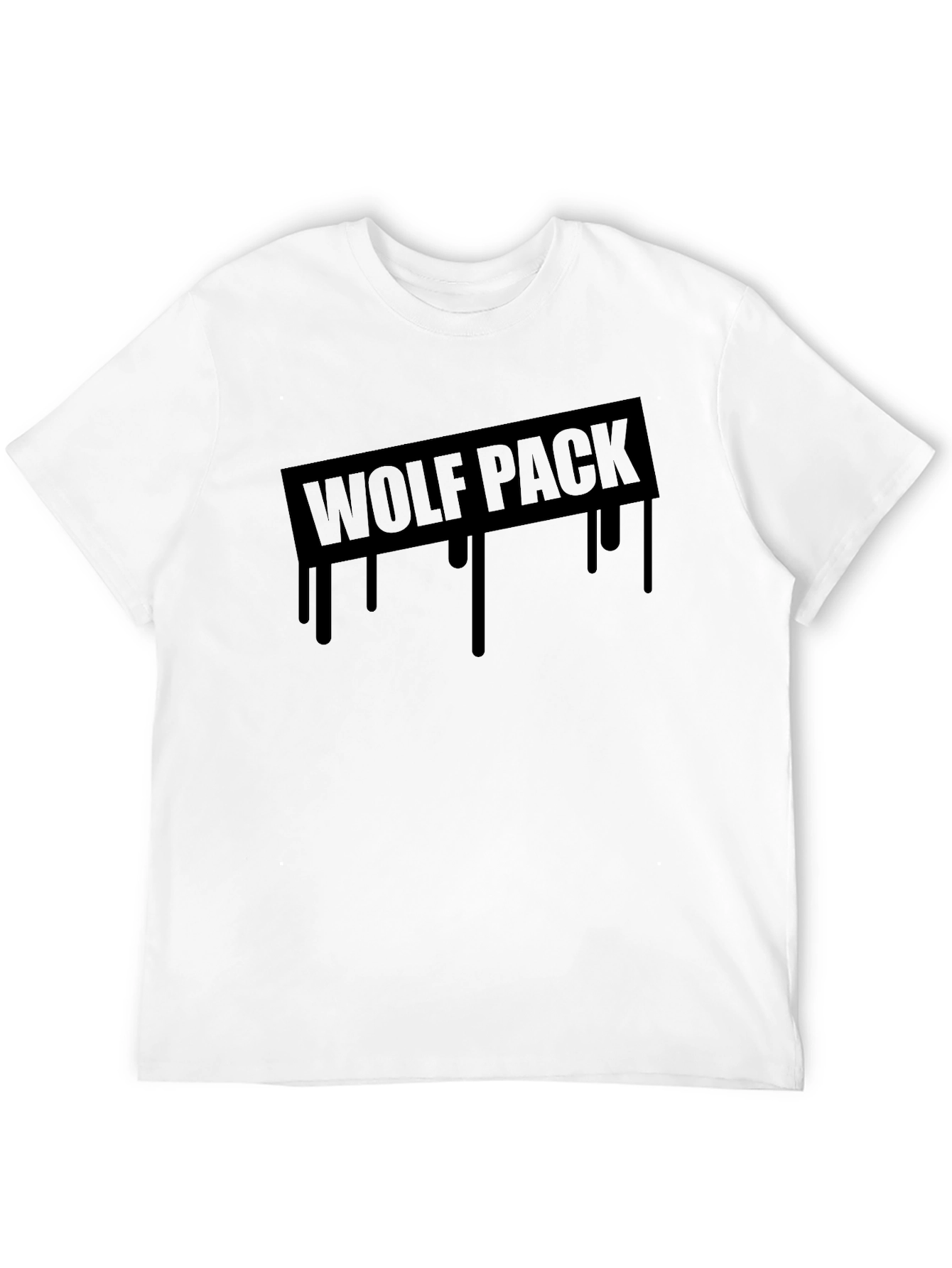 Wolf Pack Graphic Tee - Cool Black T-Shirt