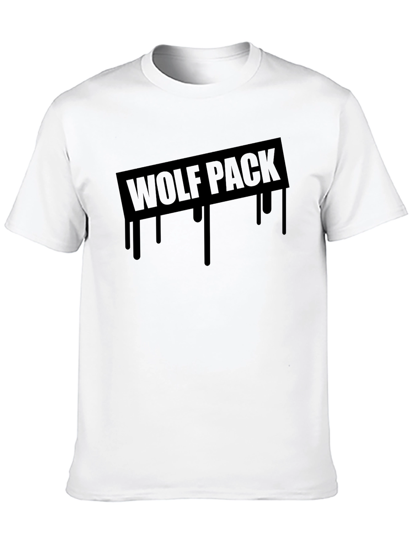 Wolf Pack Graphic Tee - Cool Black T-Shirt