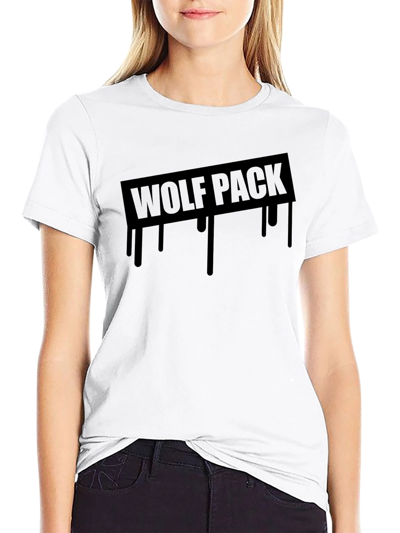 Wolf Pack Graphic Tee - Cool Black T-Shirt