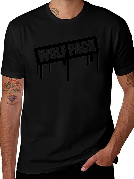 Wolf Pack Graphic Tee - Cool Black T-Shirt
