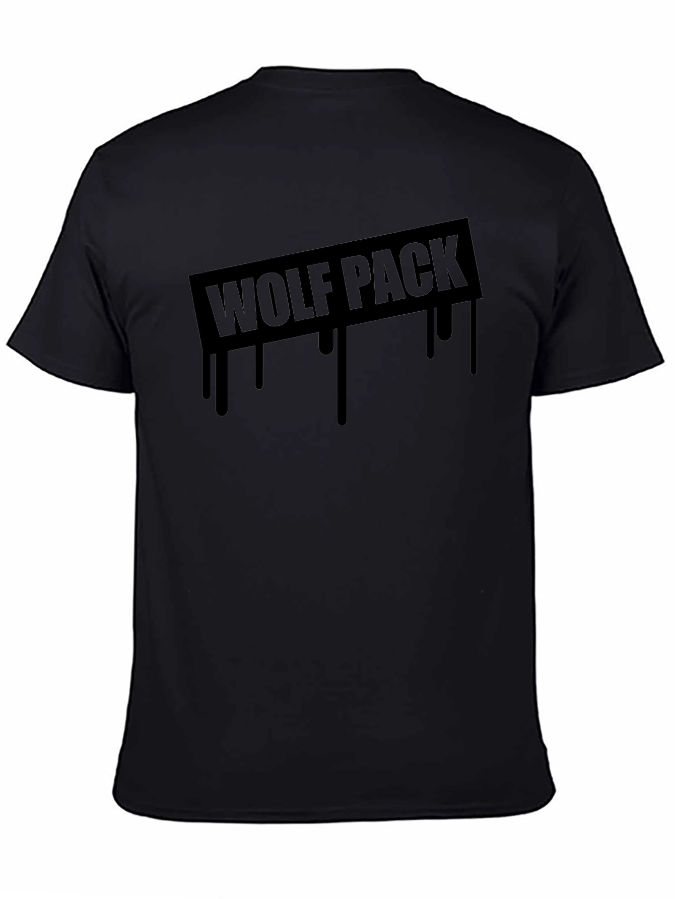 Wolf Pack Graphic Tee - Cool Black T-Shirt
