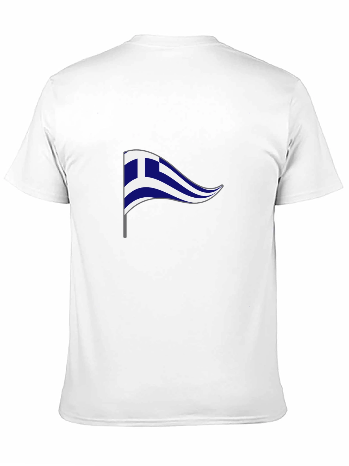 Greek Flag Graphic T-Shirt - Black Cotton Tee