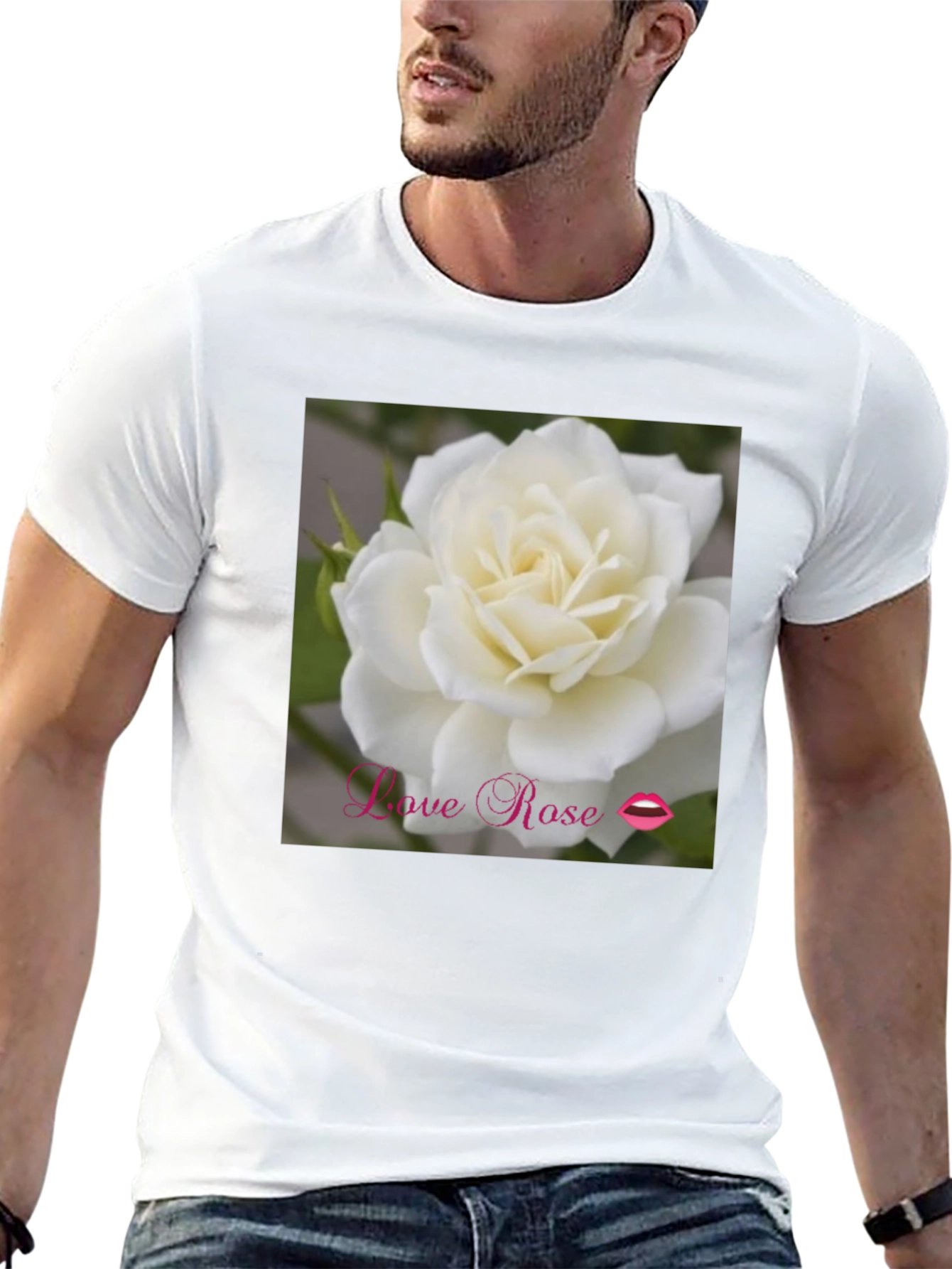 Love Rose Graphic T-Shirt - Black