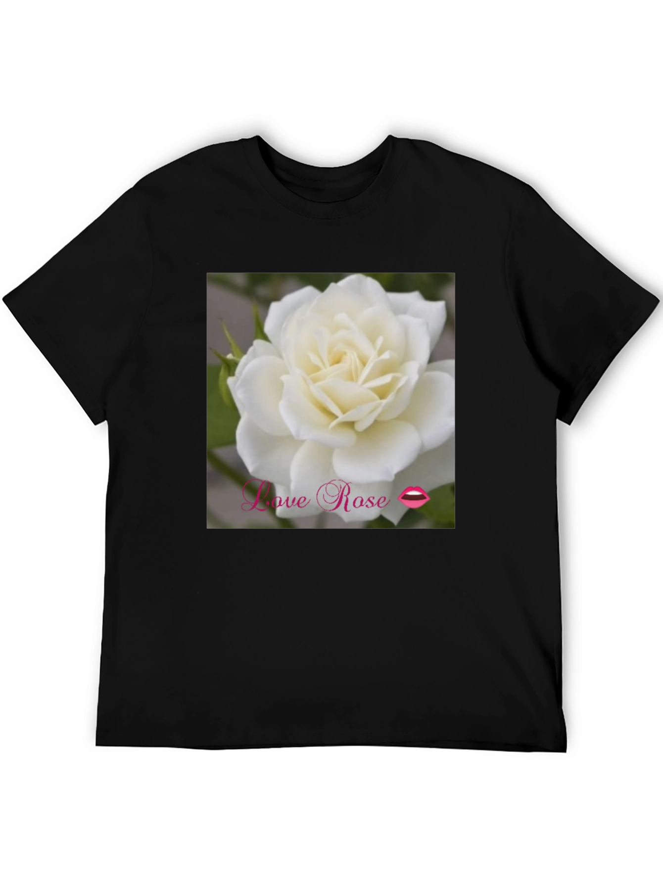 Love Rose Graphic T-Shirt - Black