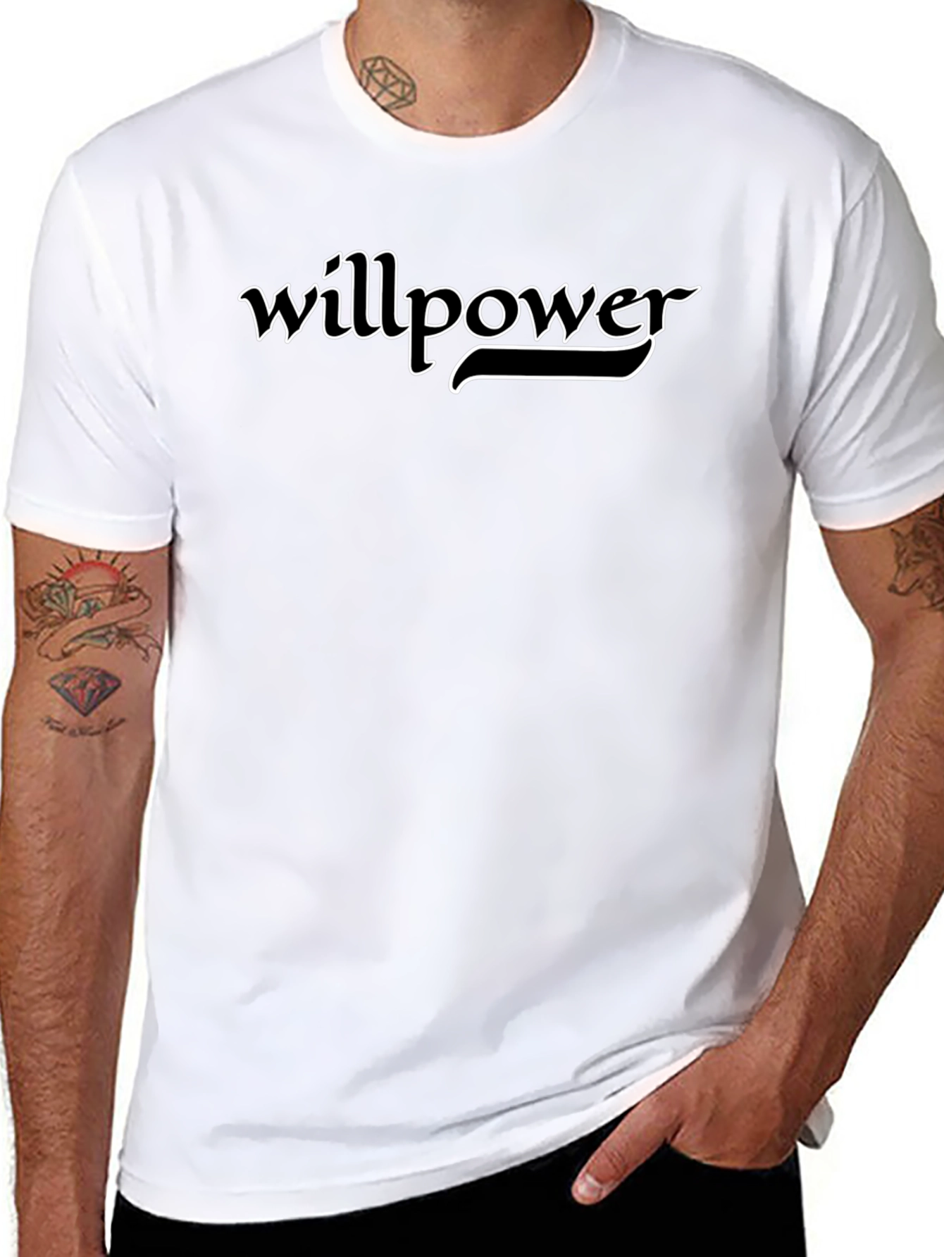 Willpower T-Shirt: Motivational Graphic Tee Black