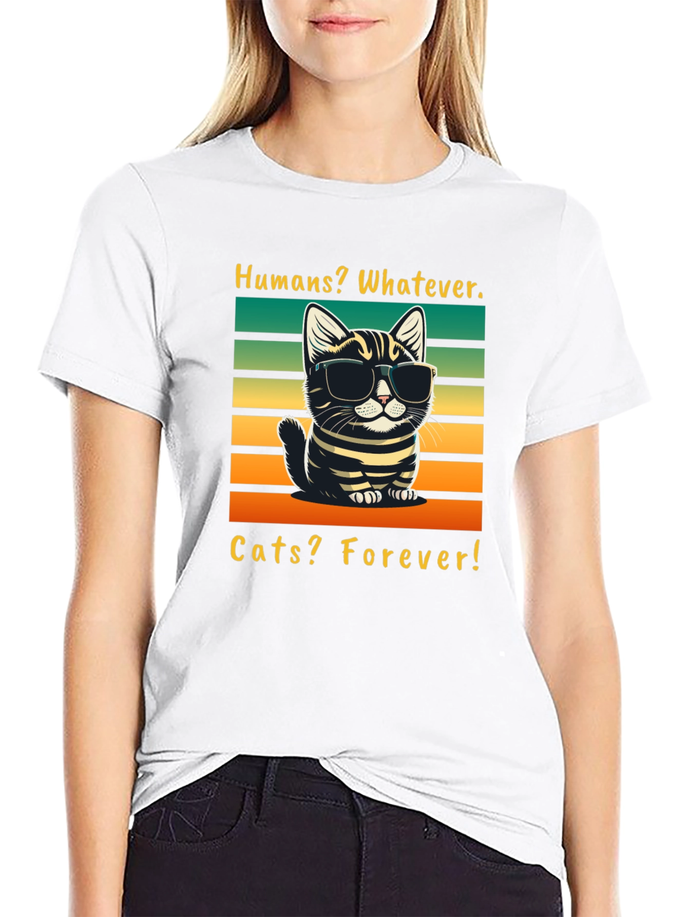 Humans Whatever Cats Forever T-Shirt