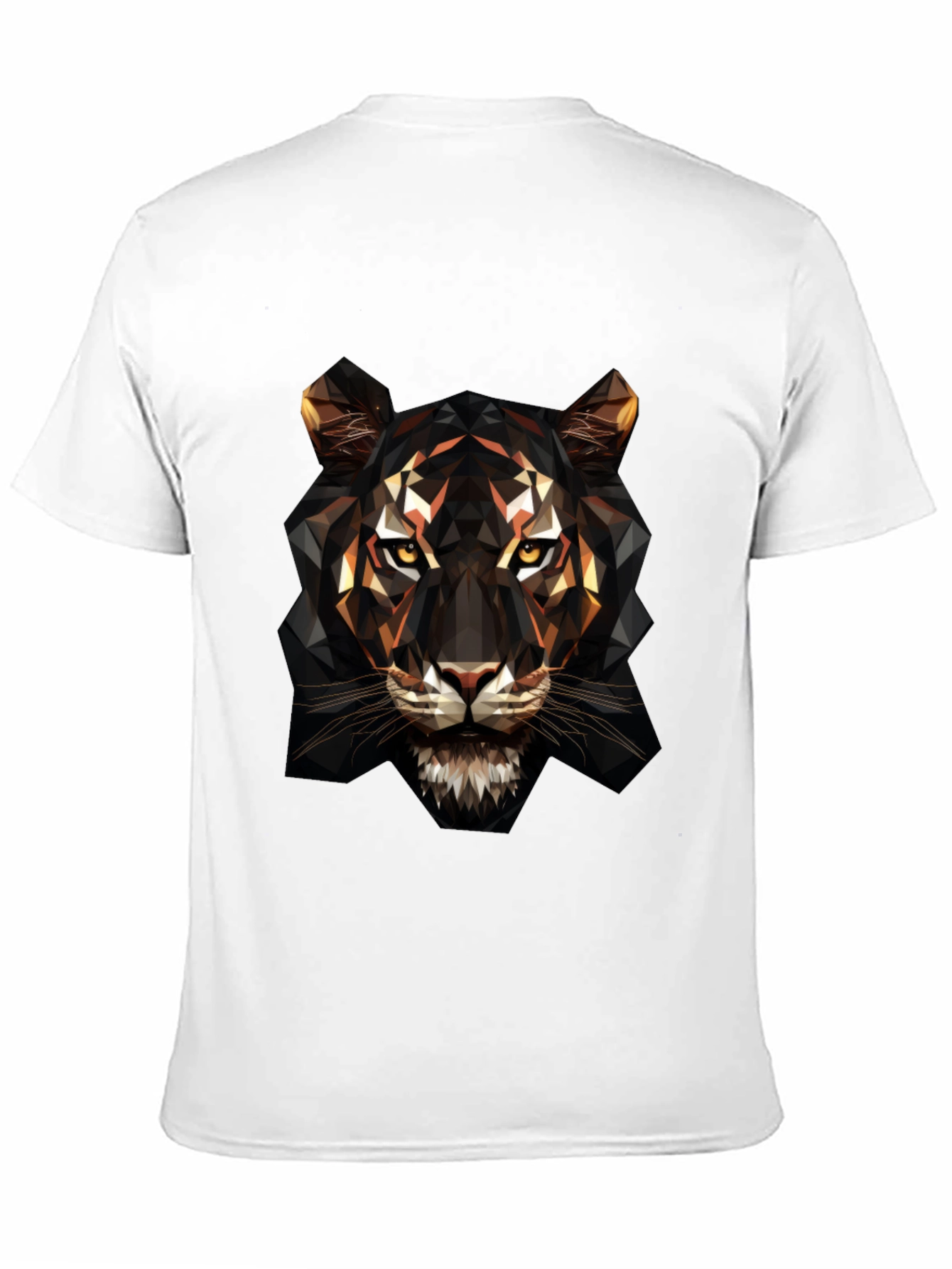 Geometric Tiger Graphic Tee - Bold Animal Design