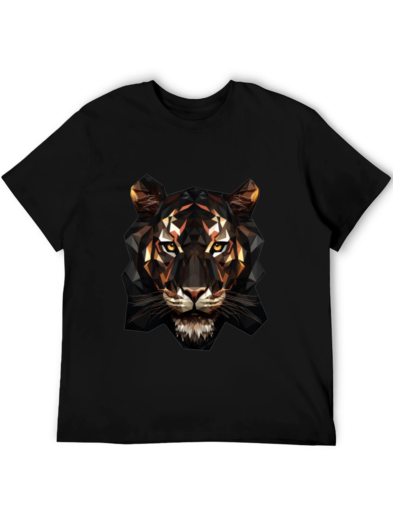 Geometric Tiger Graphic Tee - Bold Animal Design