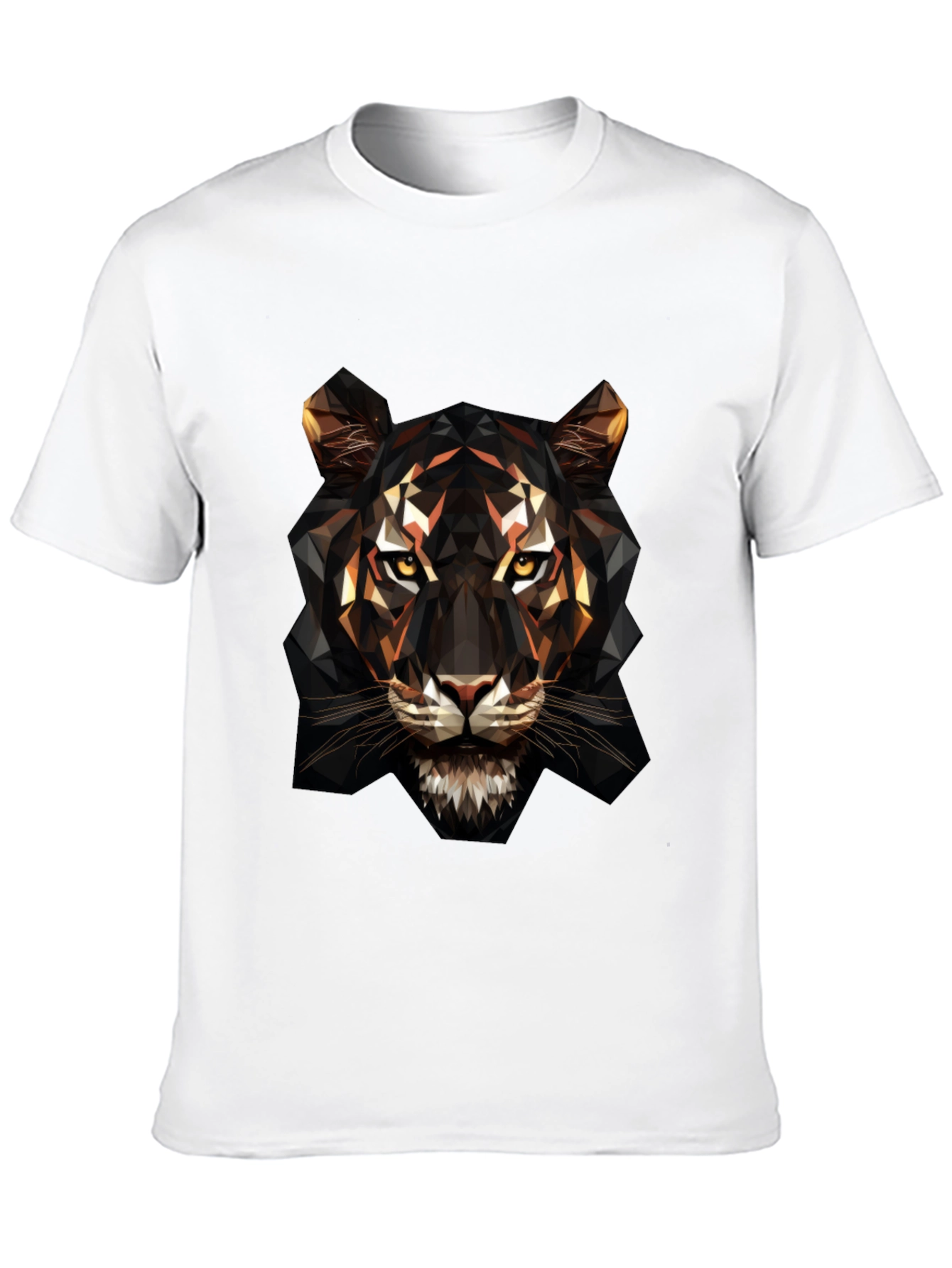 Geometric Tiger Graphic Tee - Bold Animal Design