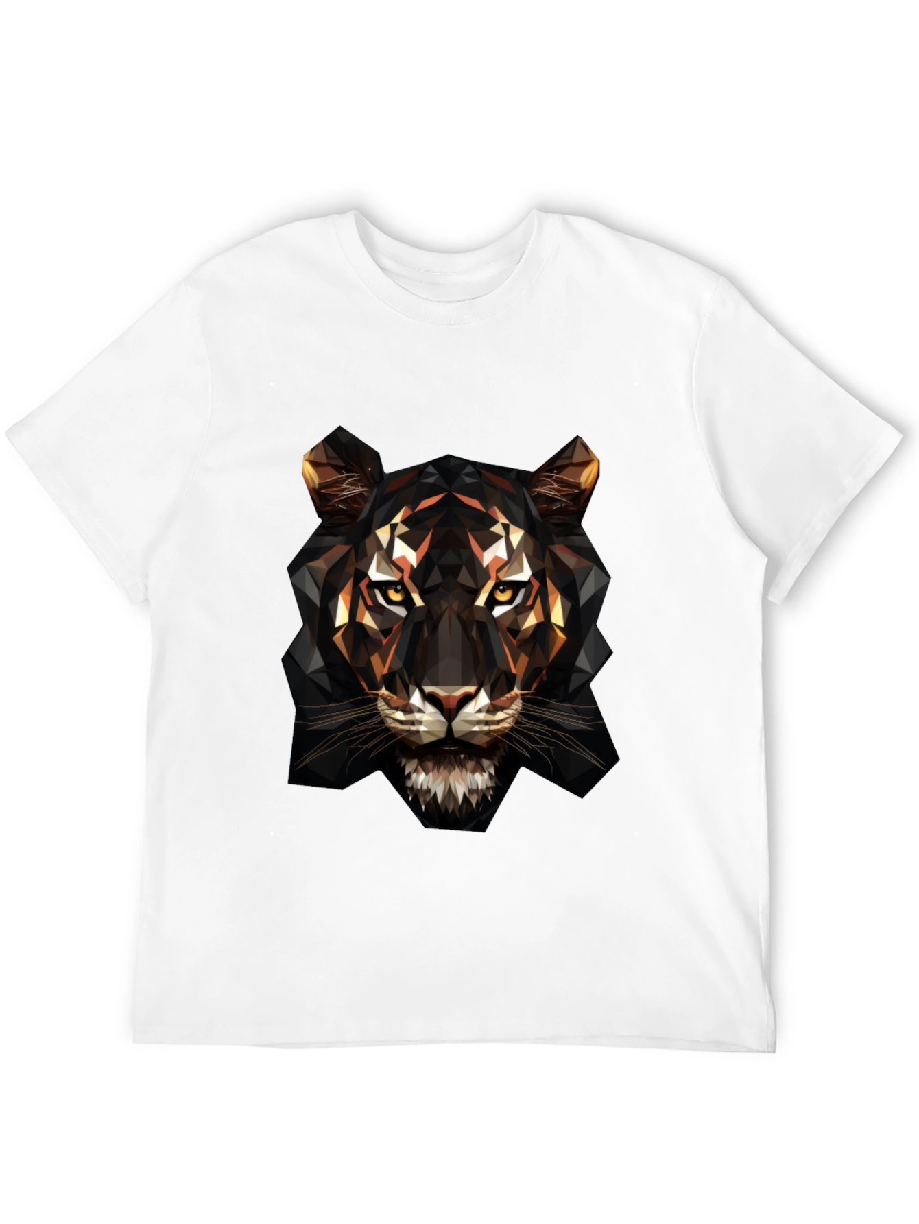 Geometric Tiger Graphic Tee - Bold Animal Design