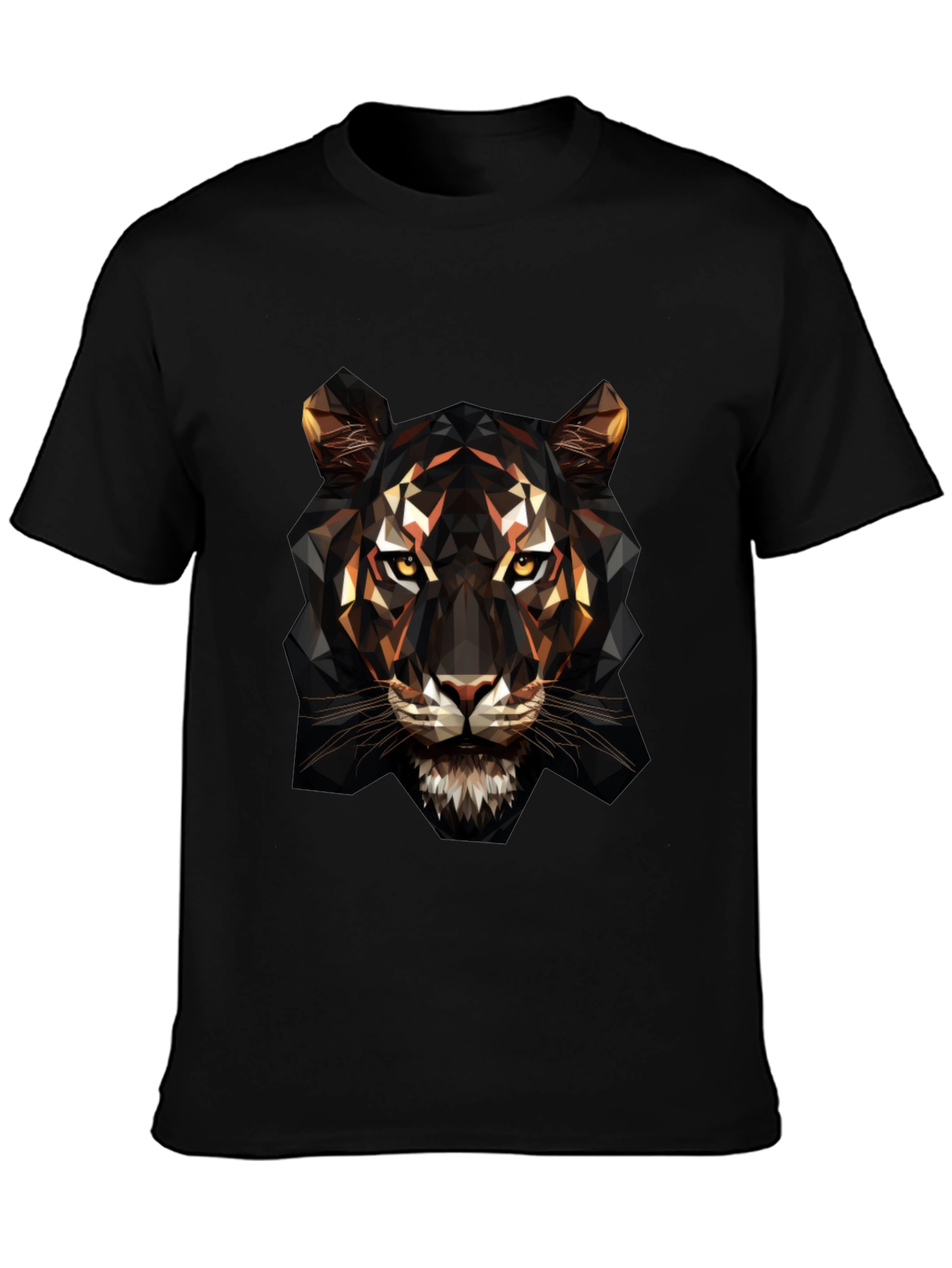 Geometric Tiger Graphic Tee - Bold Animal Design