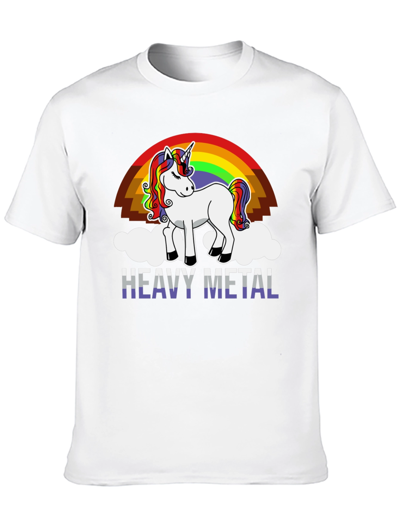 Heavy Metal Unicorn Rainbow T-Shirt