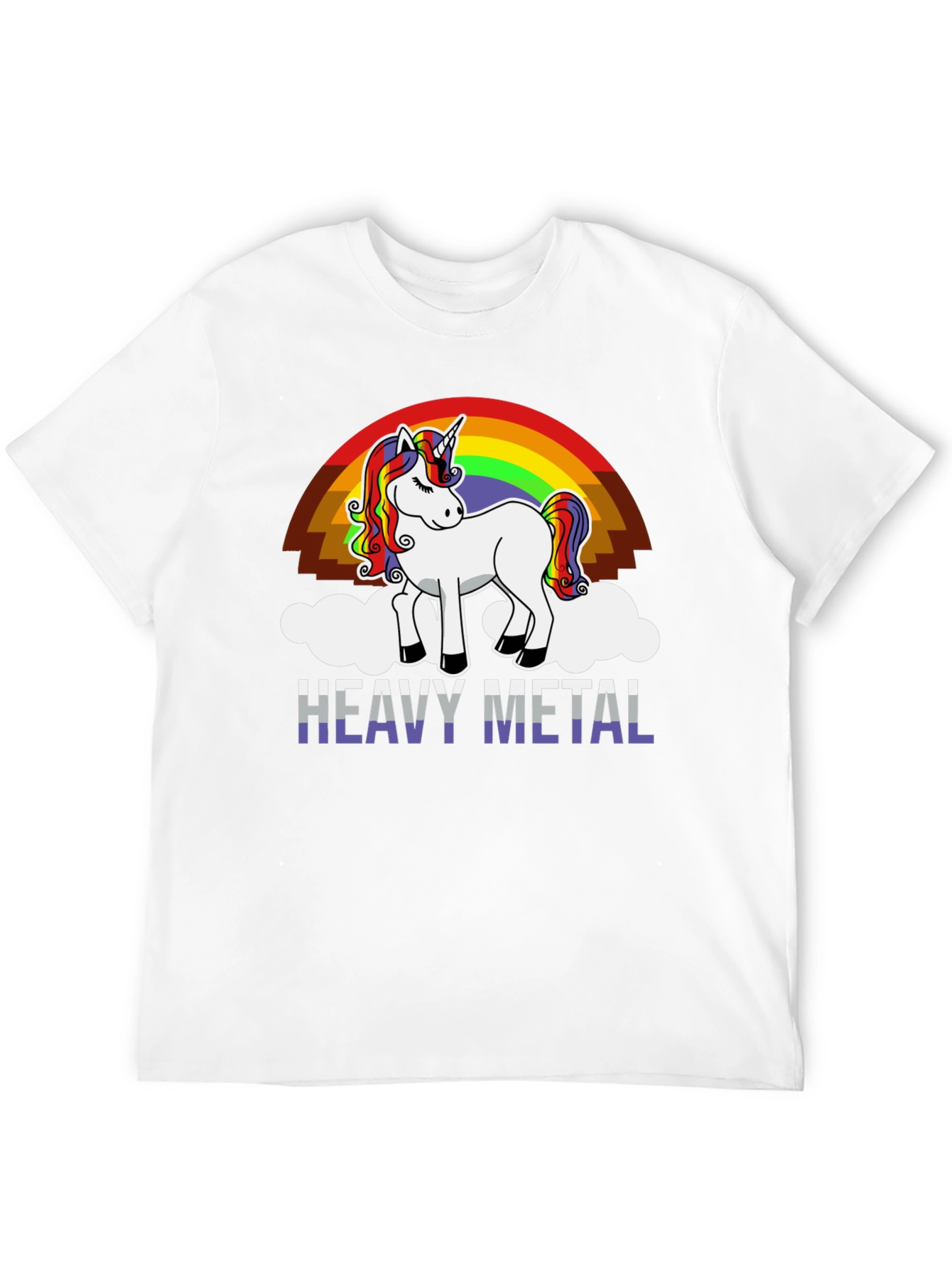 Heavy Metal Unicorn Rainbow T-Shirt