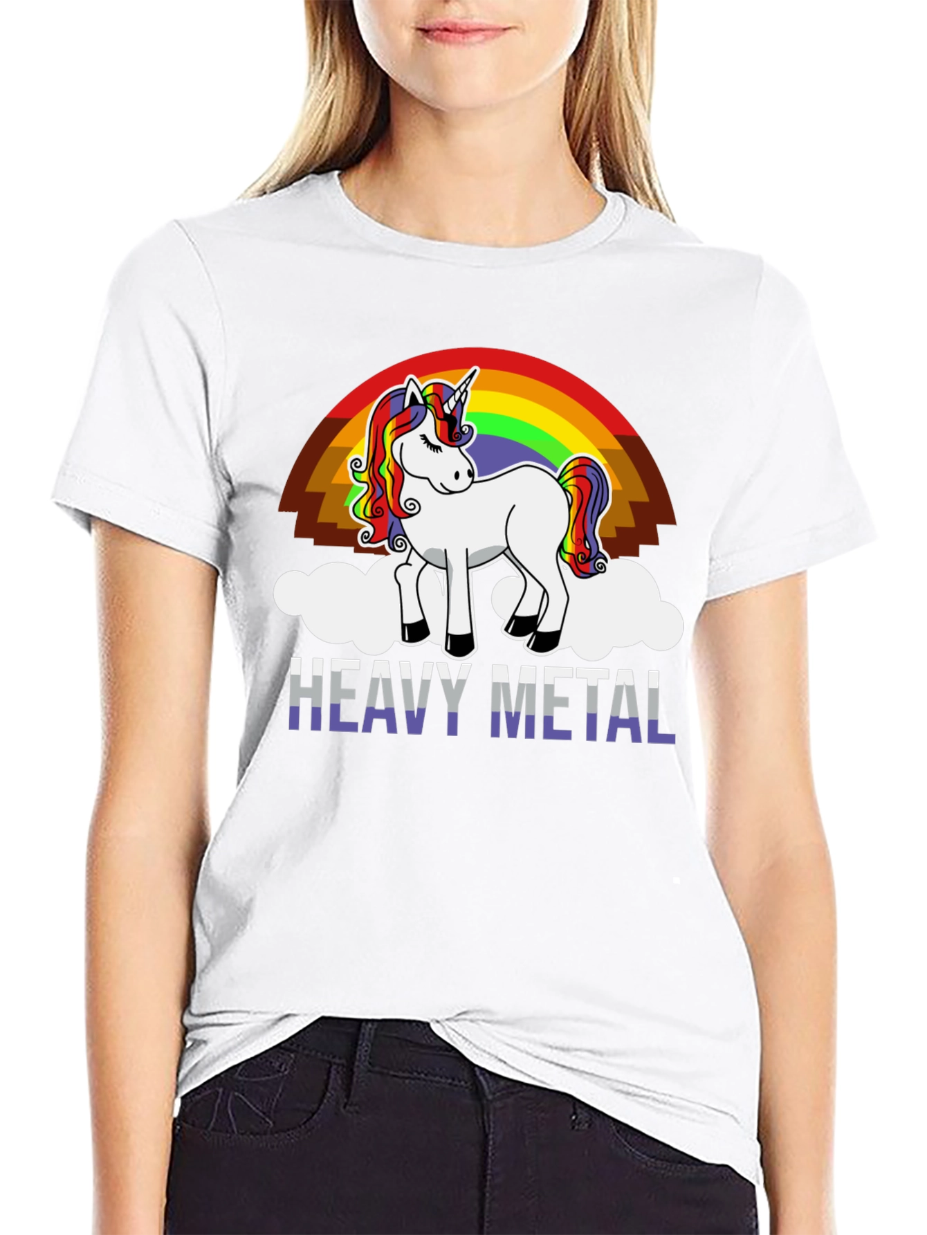 Heavy Metal Unicorn Rainbow T-Shirt