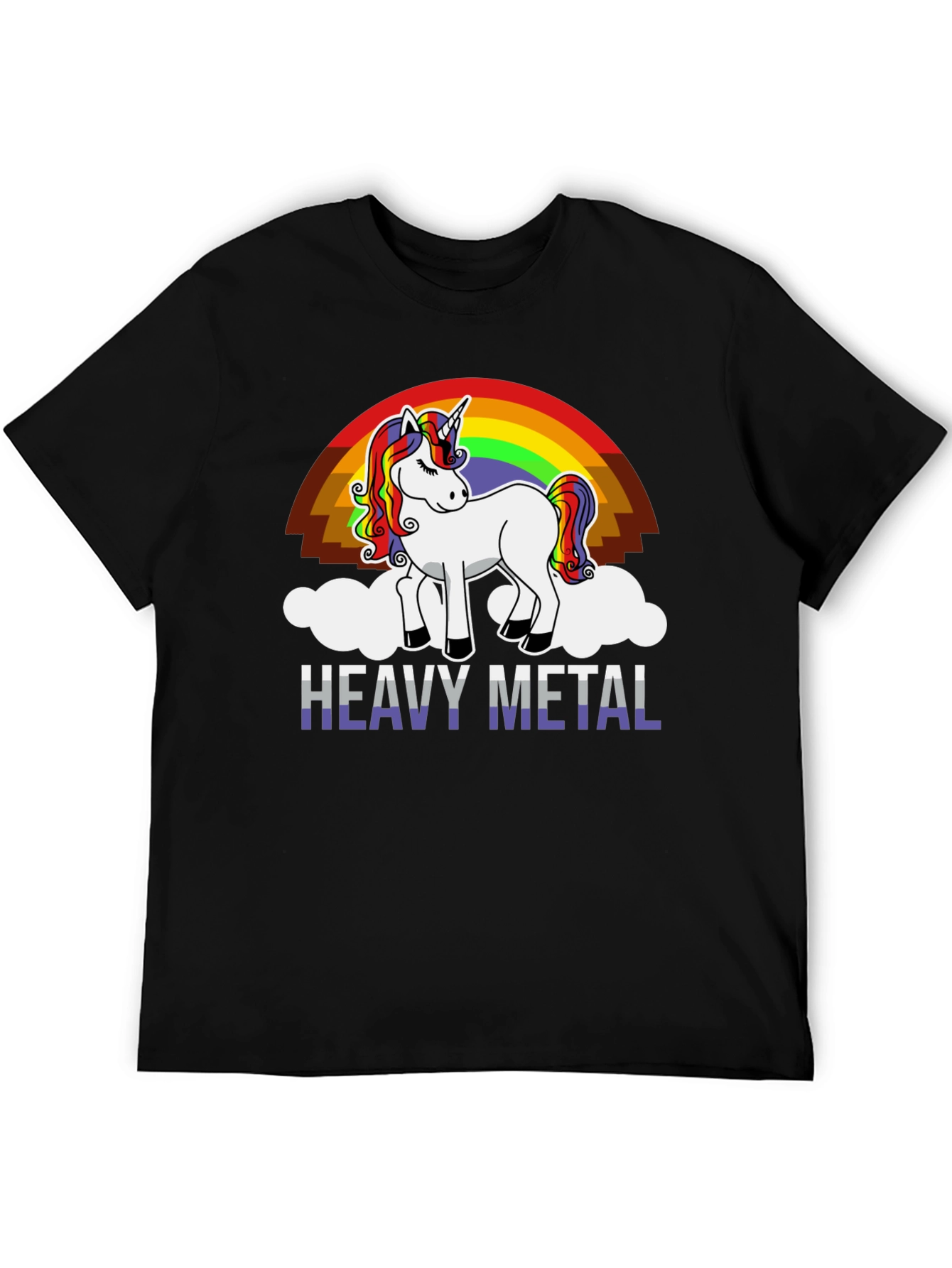 Heavy Metal Unicorn Rainbow T-Shirt