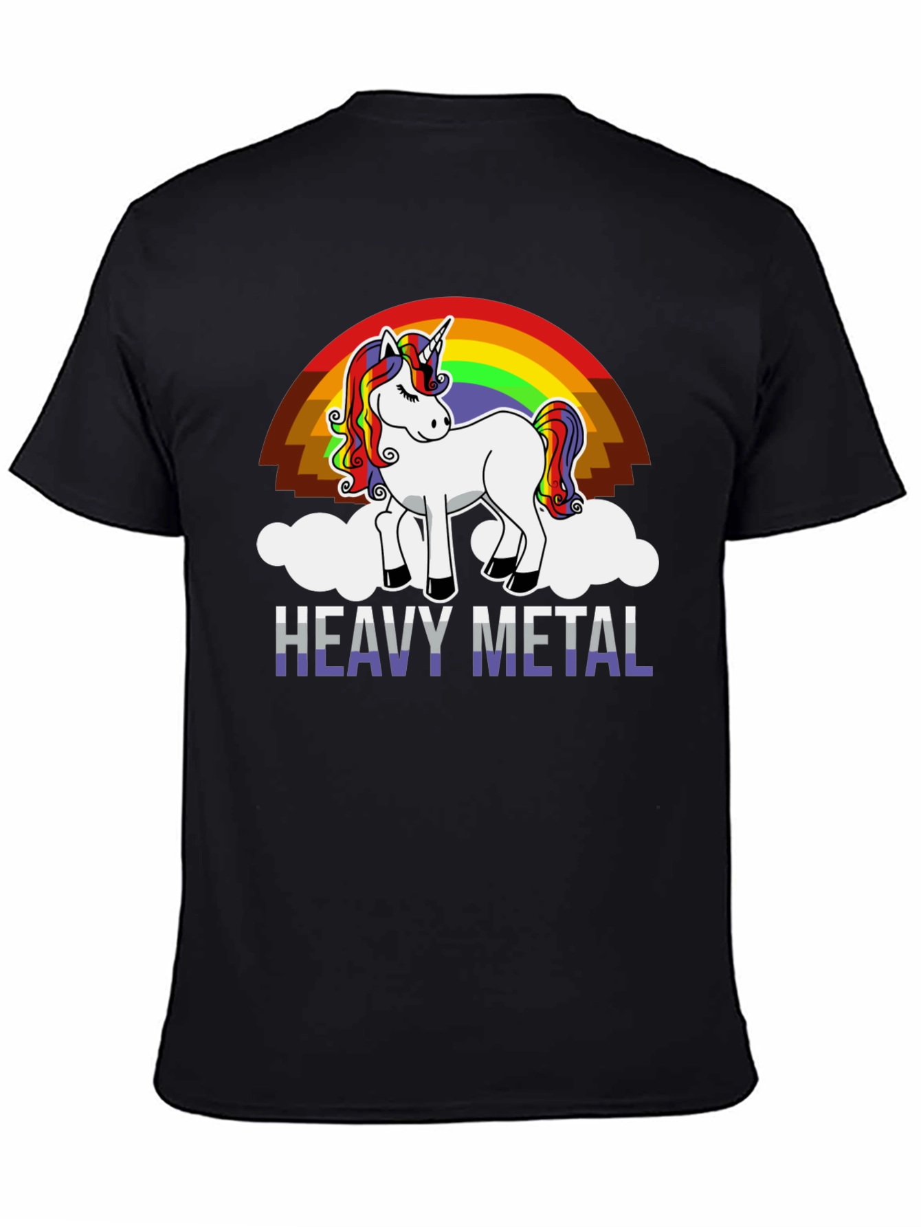 Heavy Metal Unicorn Rainbow T-Shirt