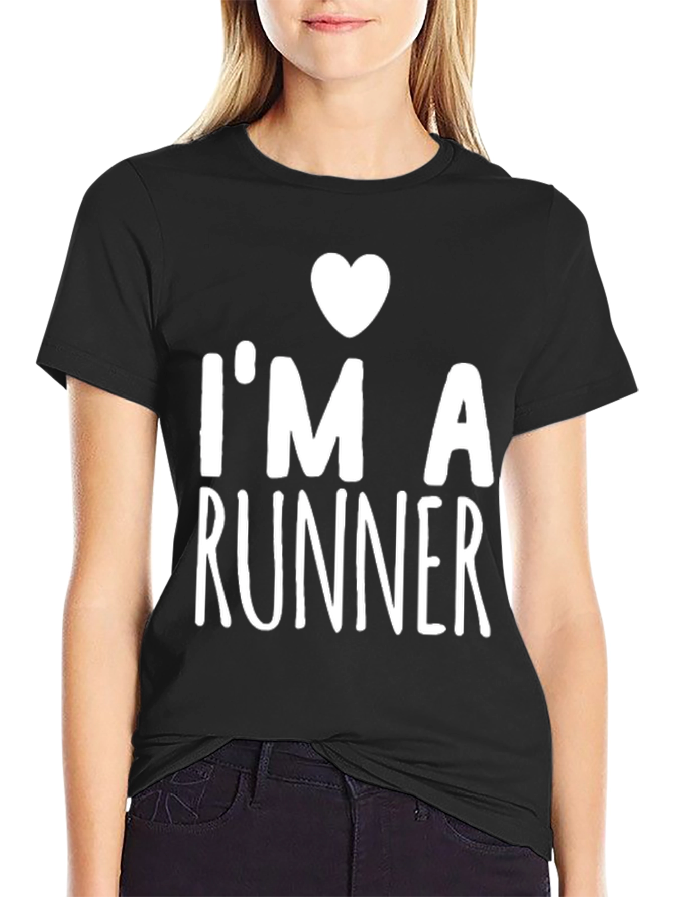 I Heart Runner Black T-Shirt