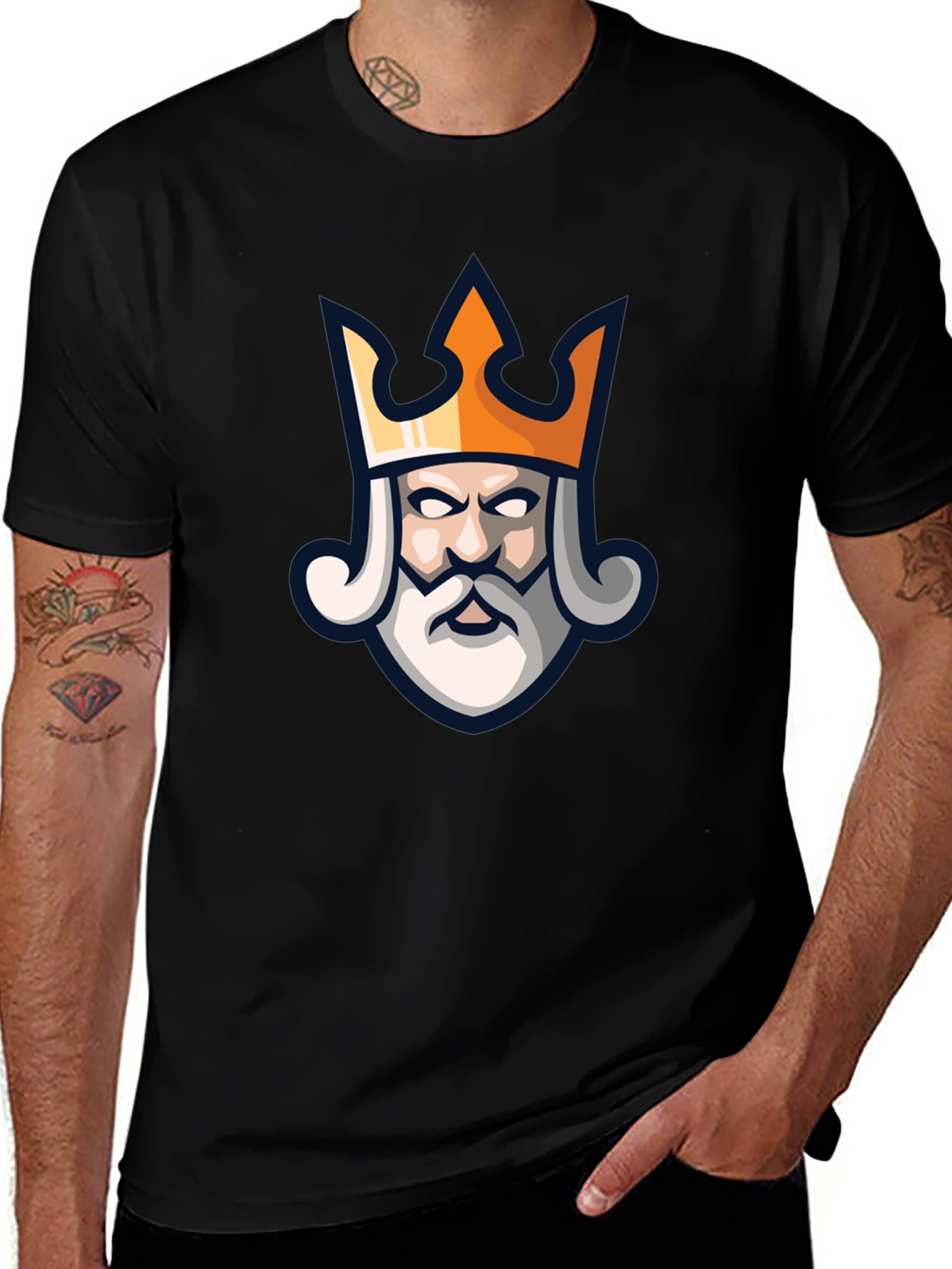 King Head Graphic T-Shirt - Black