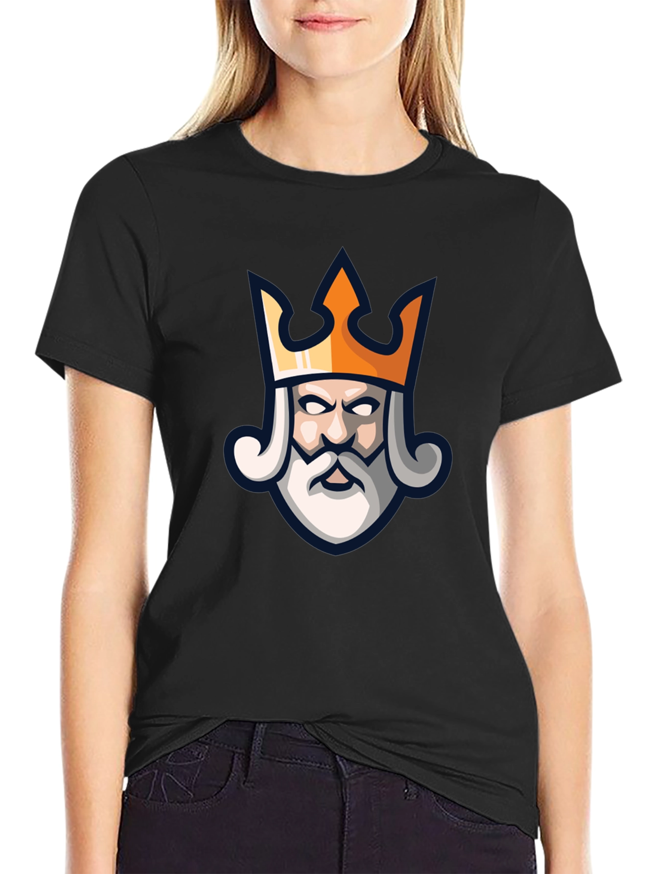 King Head Graphic T-Shirt - Black