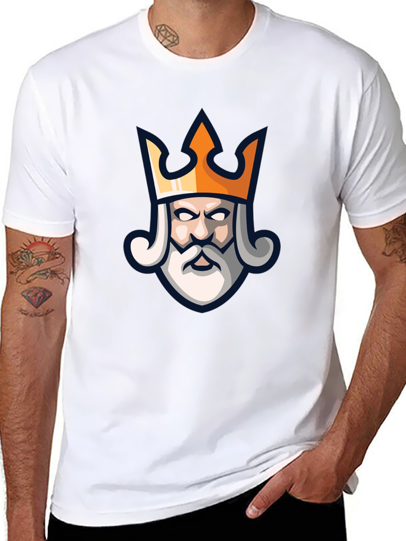 King Head Graphic T-Shirt - Black