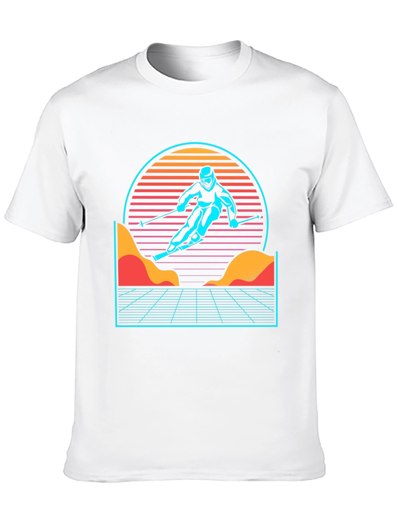 Retro Skier Graphic Tee - Black