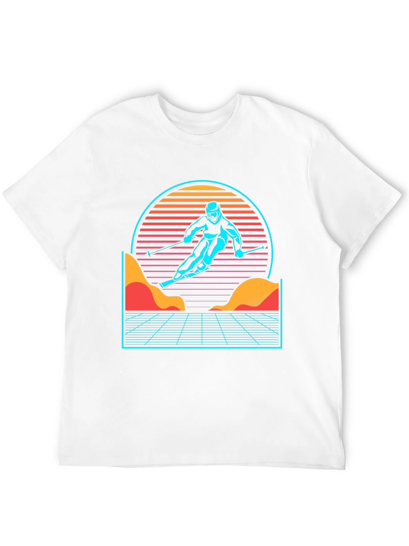 Retro Skier Graphic Tee - Black
