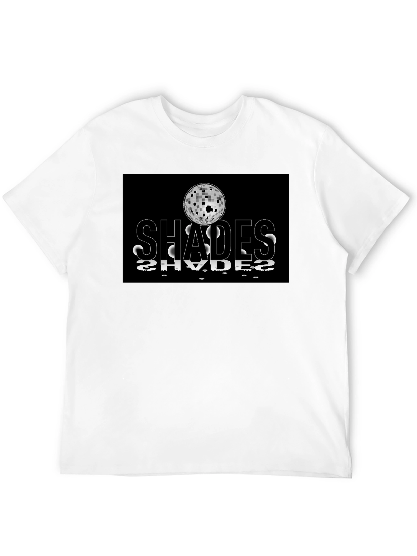 Shades Retro Disco Ball Graphic Black T-Shirt