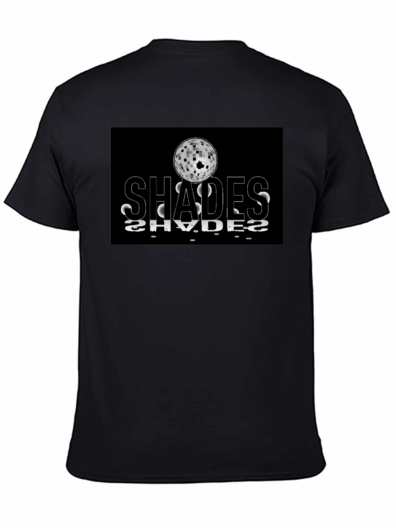 Shades Retro Disco Ball Graphic Black T-Shirt