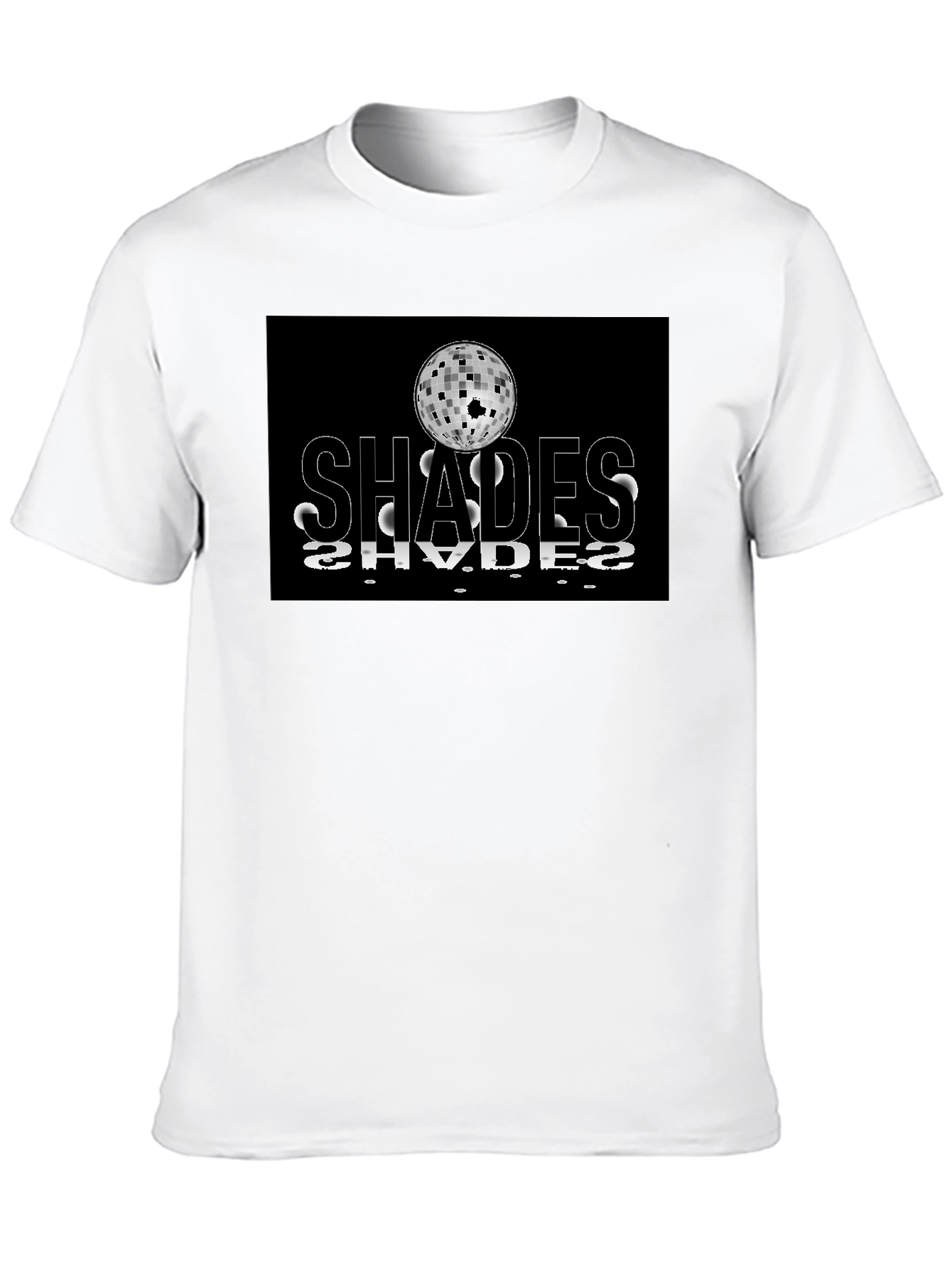 Shades Retro Disco Ball Graphic Black T-Shirt