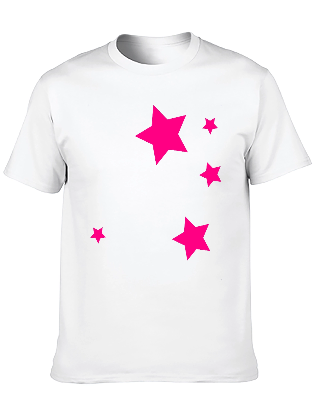 Black Tee with Pink Star Design